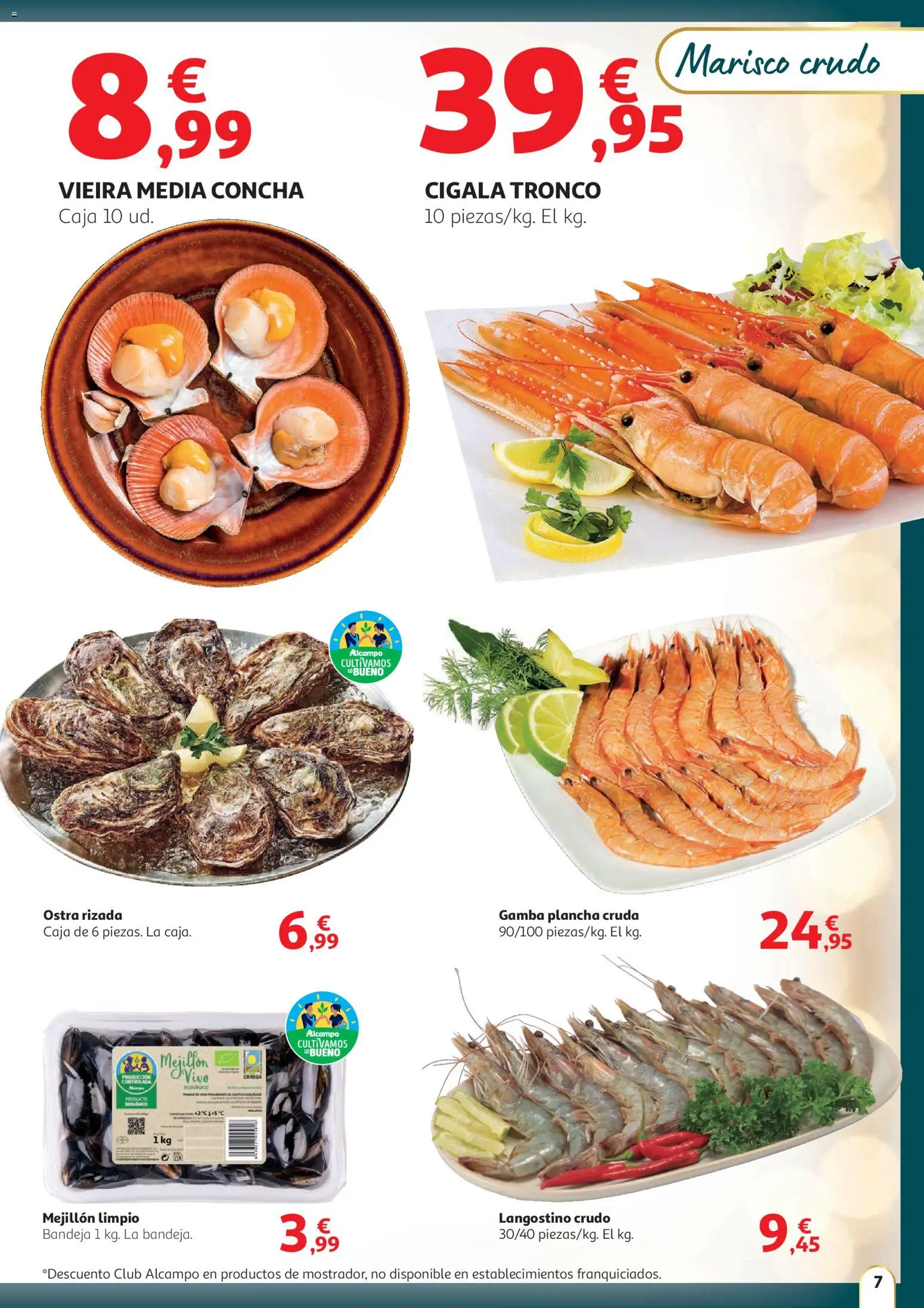Alcampo - HG Nacional  │ válido desde el 11.12.2025 | Página: 7 | Productos: Bandeja, Caja, Langostino, Gamba