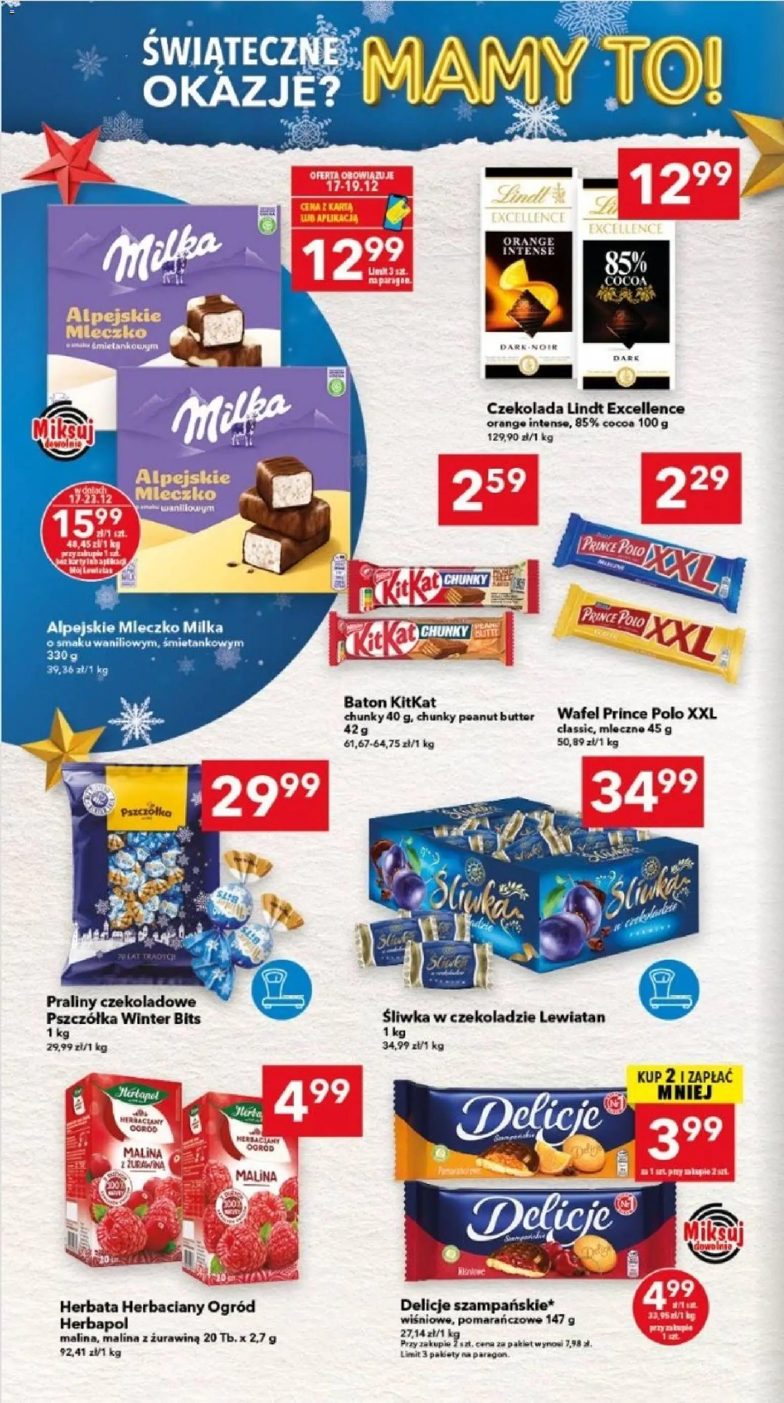 Lewiatan gazetka - Lublin od 17.12.2025 | Strona: 11 | Produkty: Czekolada lindt, Malina, Czekolada, Herbata