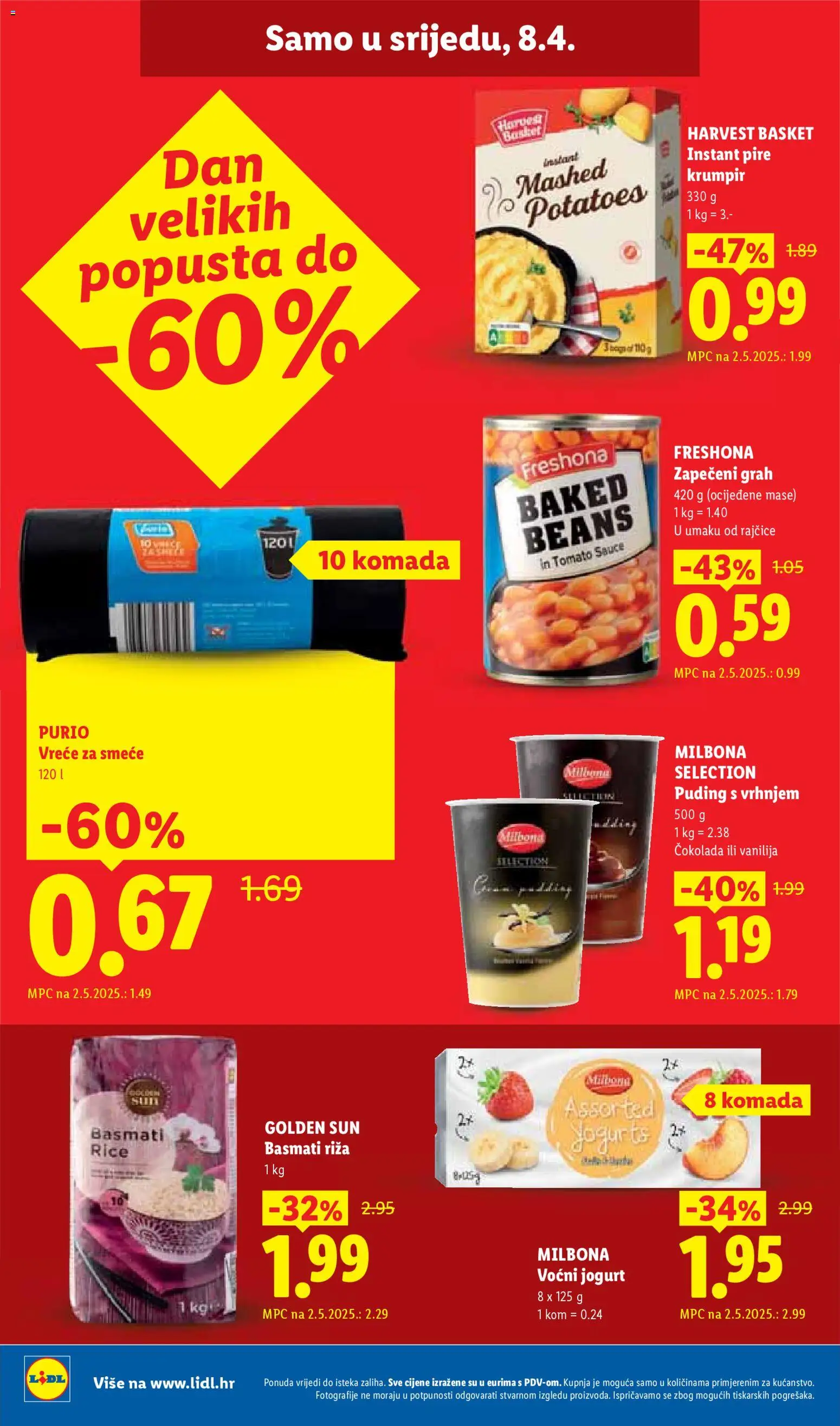 Lidl katalog | vrijedi od 07.04.2026 | Stranica: 26 | Proizvodi: Jogurt, Puding, Rajčice, Vreće za smeće