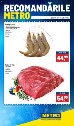 Catalog Metro – previzualizare al pliantului de la Metro valabil de la 25.08.2025