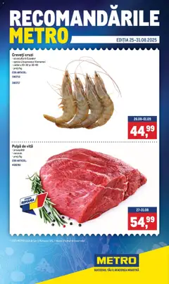 Catalog Metro – previzualizare al pliantului de la Metro valabil de la 25.08.2025