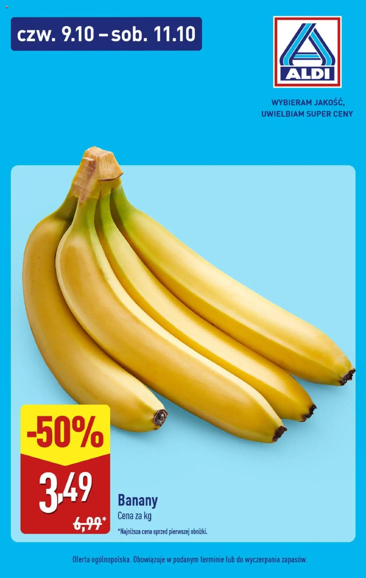 Aldi Gazetka - Promocje weekend od 09.10.2025 | Strona: 2 | Produkty: Banany