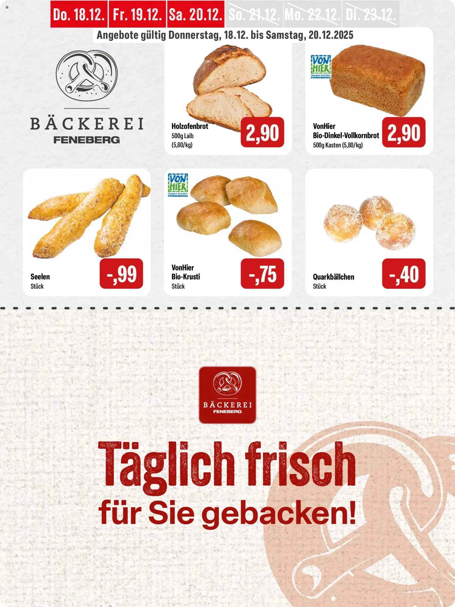 Feneberg Angebote – gültig ab 18.12.2025 | Seite: 4 | Produkte: Bäckerei