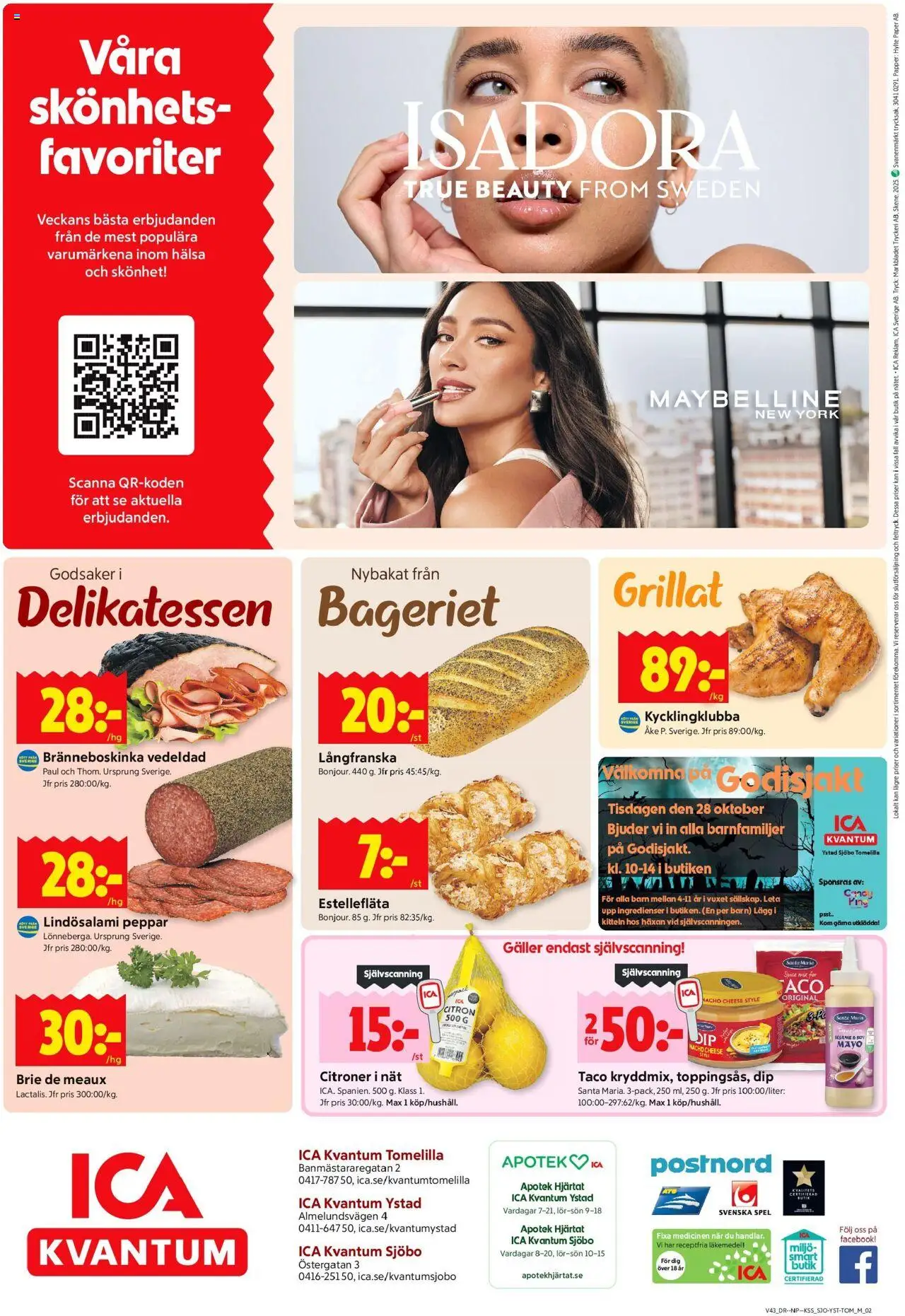 ICA Kvantum reklamblad aktuell från 20.10.2025 | Sida: 14 | Produkter: Galler, Papper, Citron, Spel
