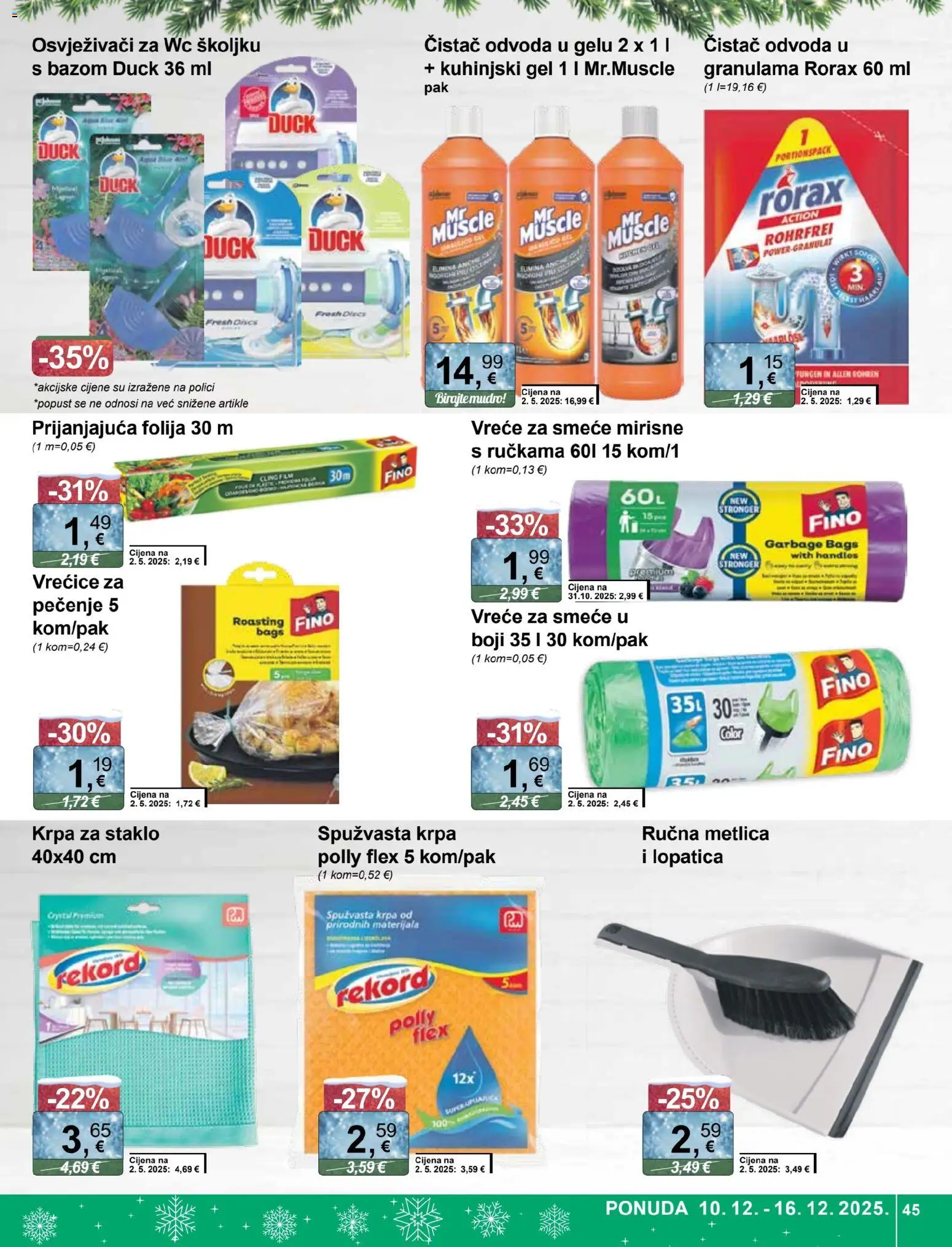 KTC katalog | vrijedi od 10.12.2025 | Stranica: 45 | Proizvodi: Krpa, Vreće za smeće, Lopatica