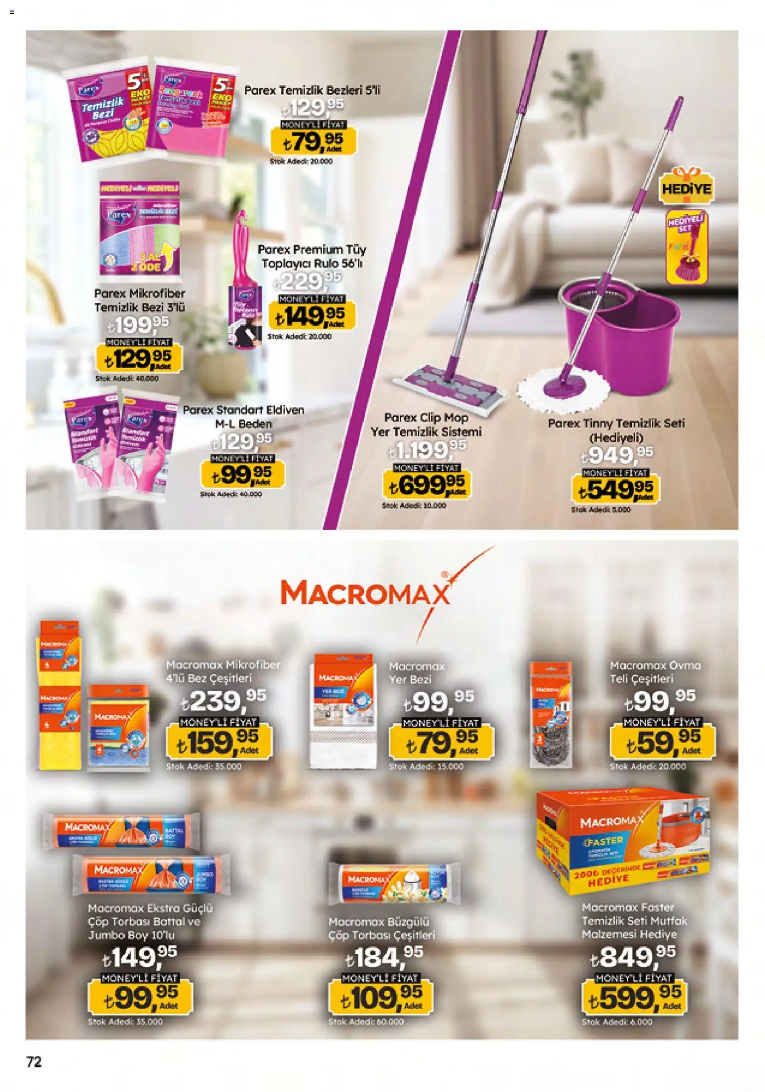 Migros Katalog - 5M Migroskop Dijital - 26.03.2026 tarihinden itibaren geçerlidir | Sayfa: 72 | Ürünler: Çöp torbası, Temizlik bezleri, Eldiven