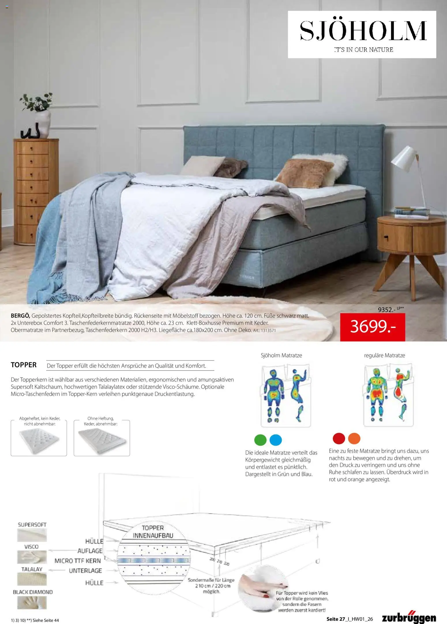 Zurbrüggen Hochwert Spezial – gültig ab 27.03.2026 | Seite: 27 | Produkte: Hülle, Matratze, Topper