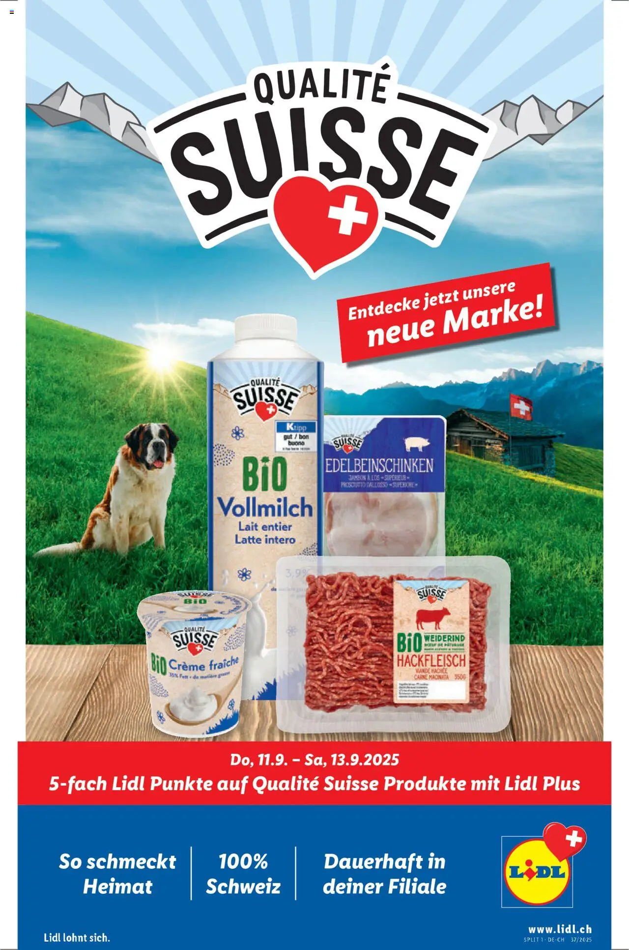 Lidl Aktionen Qualité Suisse – gültig ab 11.09.2025 | Seite: 1 | Produkte: Creme