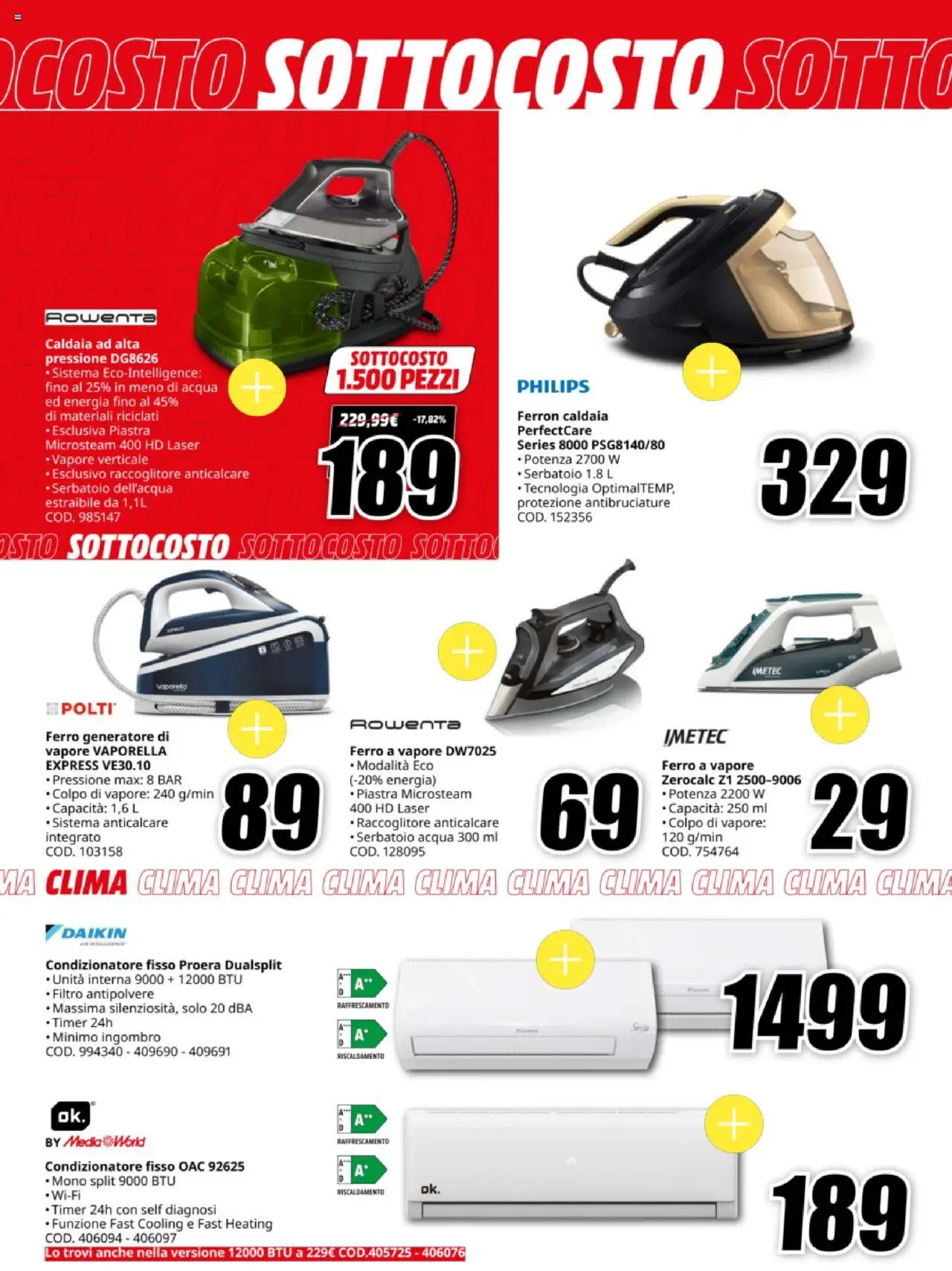 Volantino Media World del 03.10.2025 | Pagina: 32 | Prodotti: Anticalcare, Acqua, Generatore, Condizionatore