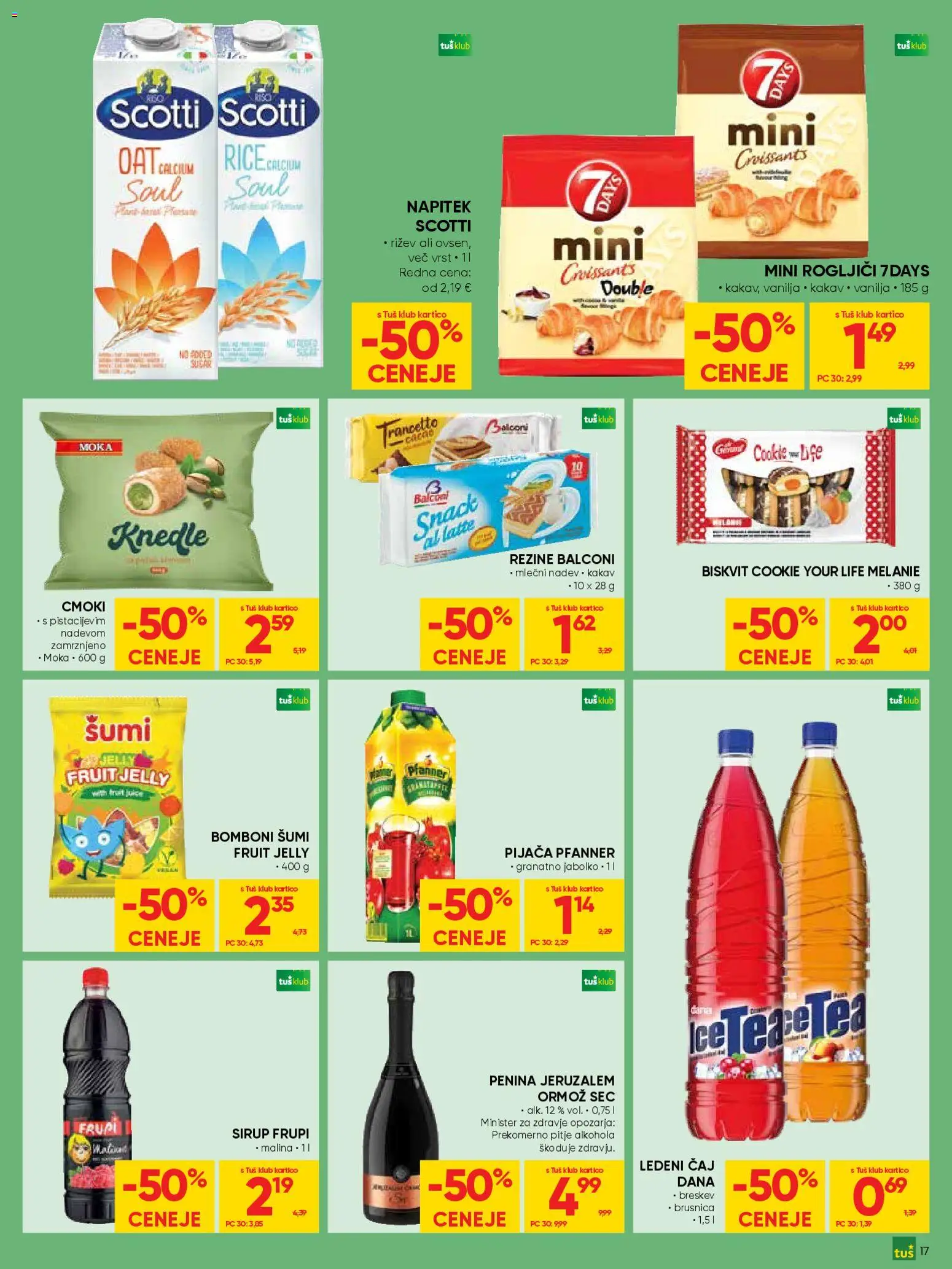 Novi Tuš katalog ponudbe – veljaven od 30.03.2026 | Stran: 17 | Izdelki: Moka, Ledeni čaj, Kakav, Caj