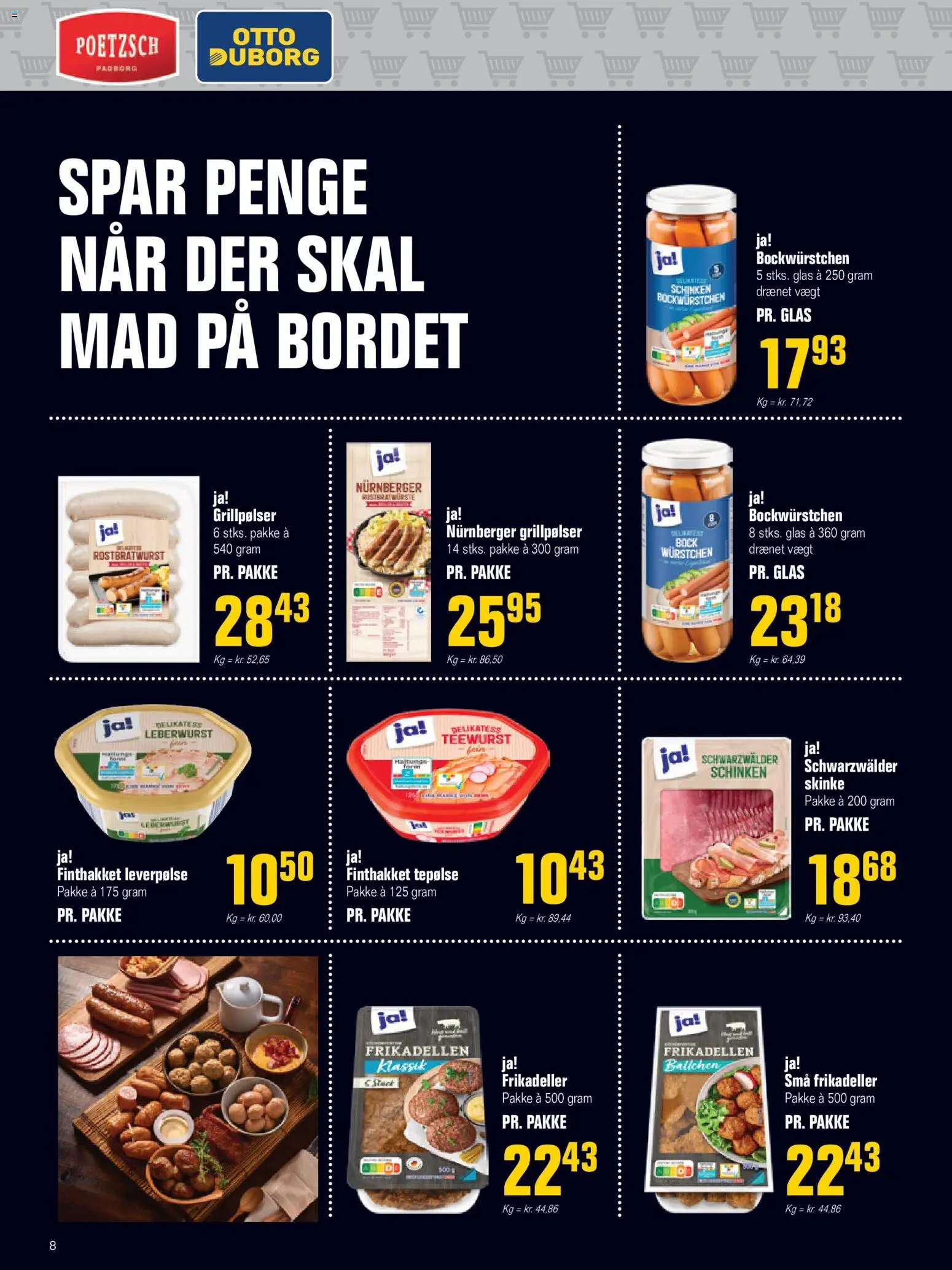 Otto Duborg tilbudsavis – gyldig fra 30.10.2025 | Side: 8 | Produkter: Skinke, Frikadeller, Aparelho de barbear