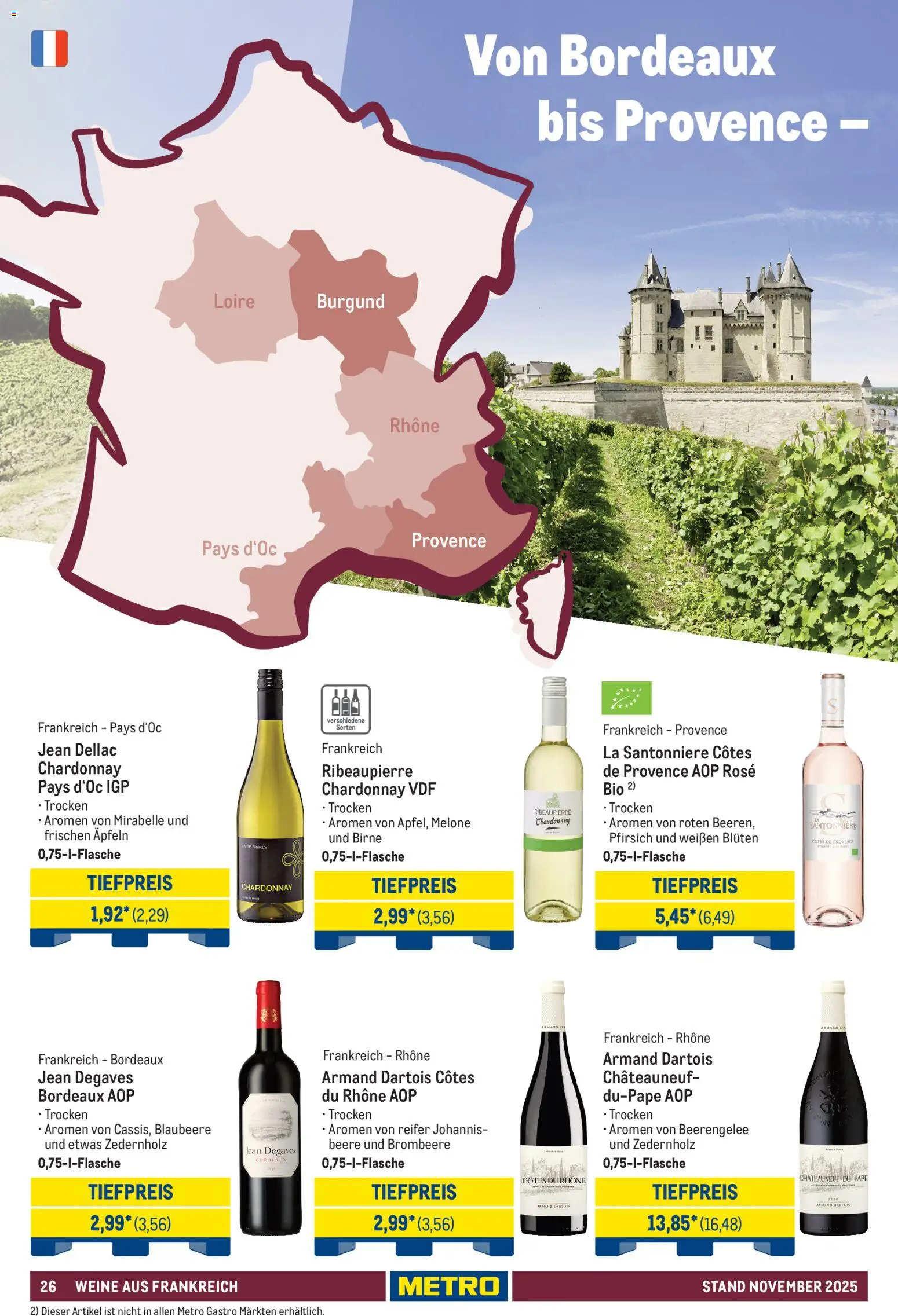 Metro - Hauswein-Katalog – gültig ab 12.11.2025 | Seite: 26 | Produkte: Pfirsich, Birne, Melone