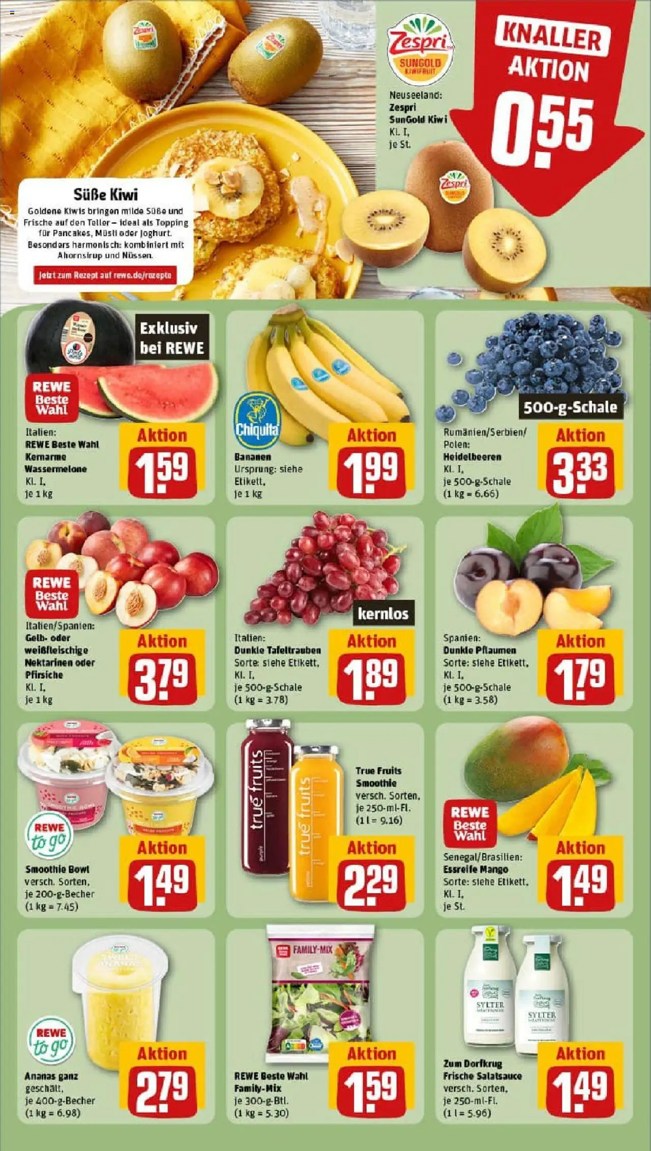Rewe prospekt Dresden / Neustadt	 - gültig ab dem 06.07.2025 | Seite: 6 | Produkte: Pflaumen, Dressing, Mango, Wassermelone