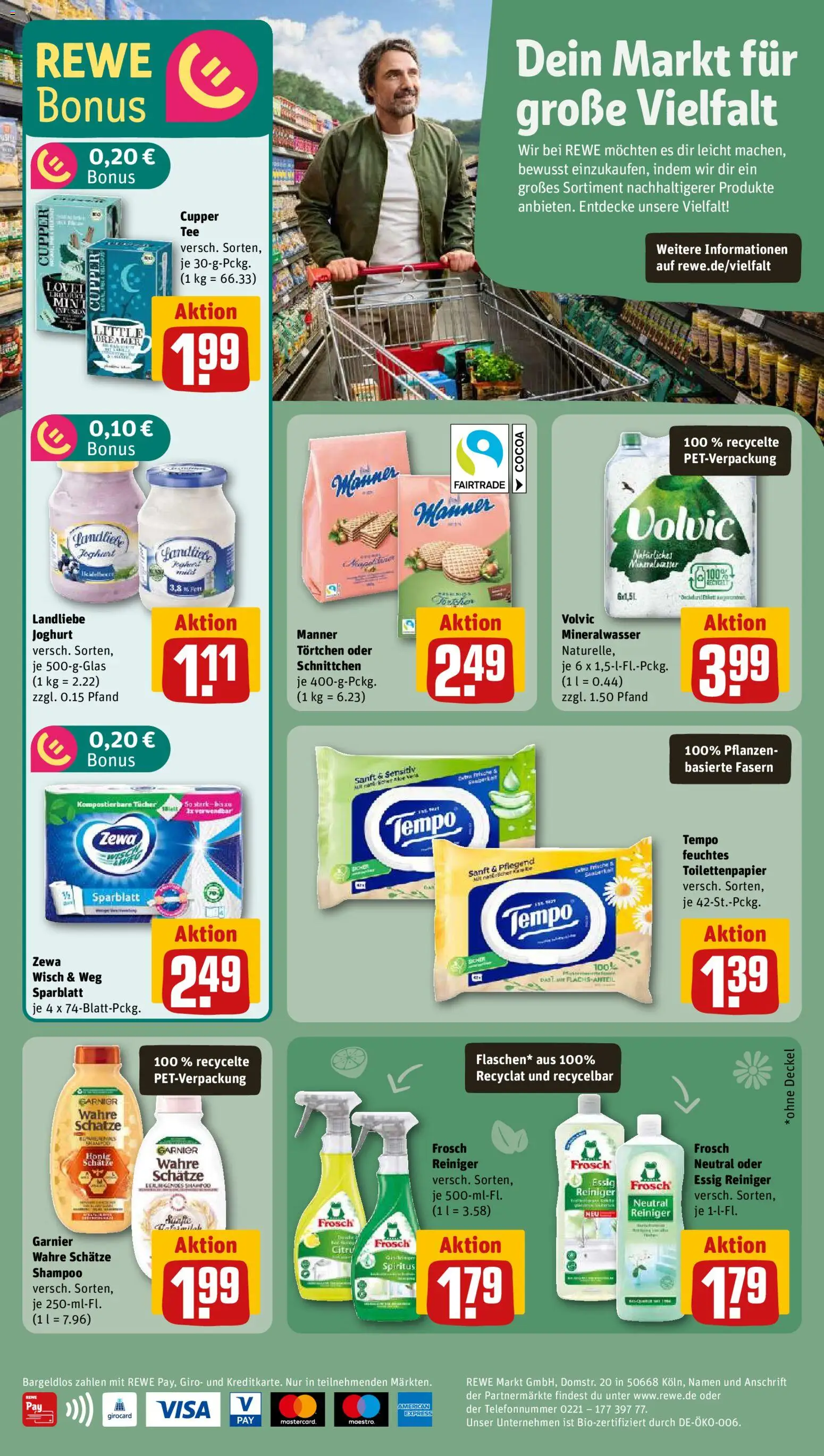 Rewe Prospekt 	 – gültig ab 23.03.2026 | Seite: 32 | Produkte: Joghurt, Mineralwasser, Landliebe joghurt, Feuchtes Toilettenpapier