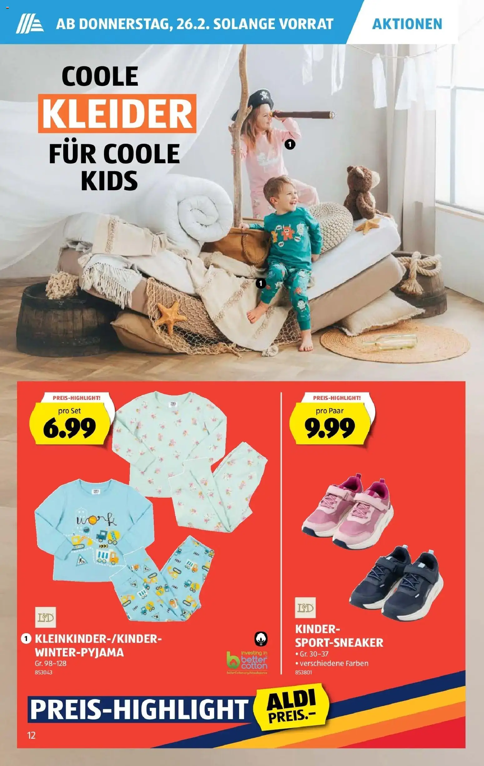 Aldi - Aldi Suisse: Wochenangebote – gültig ab 26.02.2026 | Seite: 12 | Produkte: Kleider