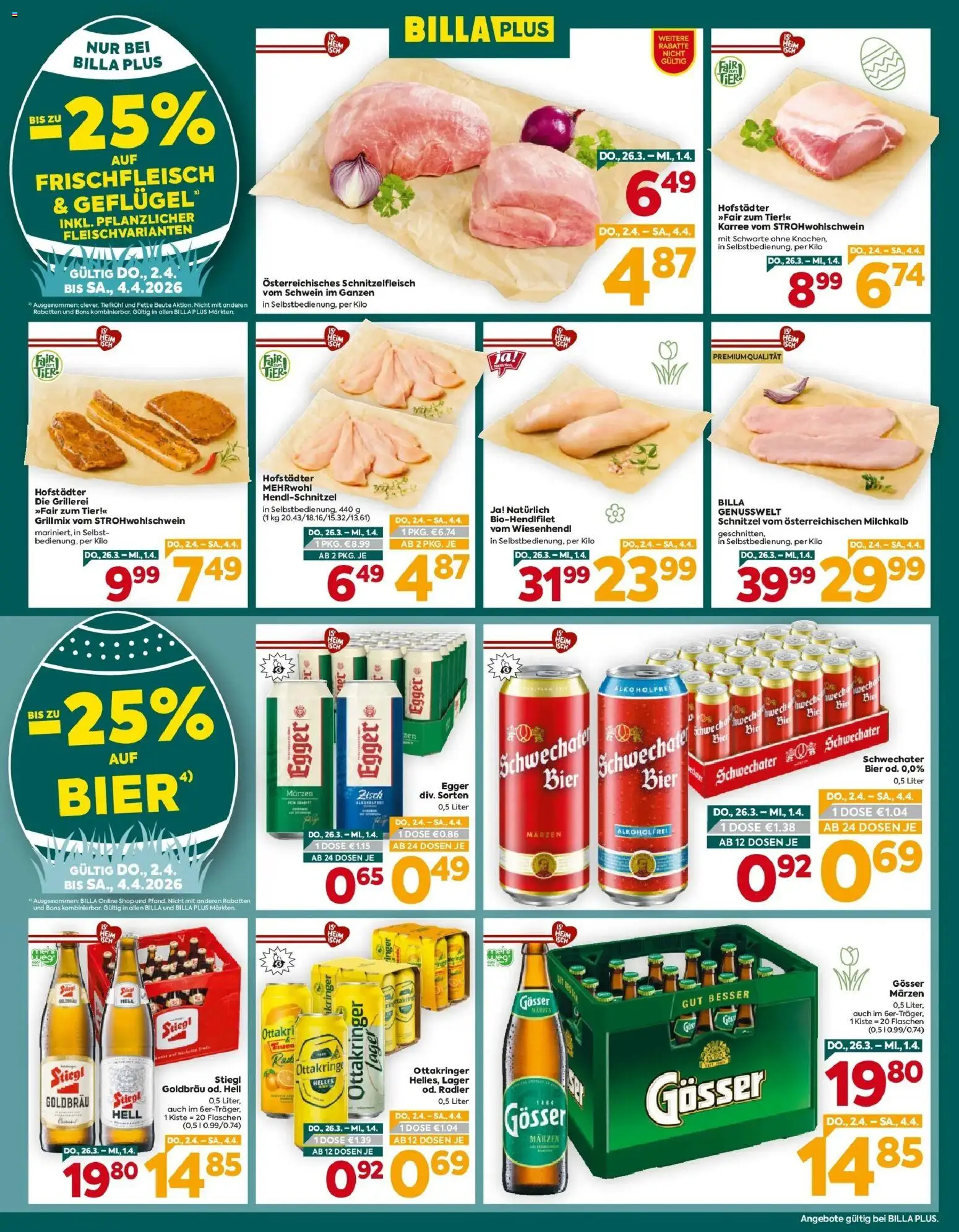 Billa Plus Flugblatt -Tirol gültig ab 26.03.2026 | Seite: 3 | Produkte: Bier, Fisch