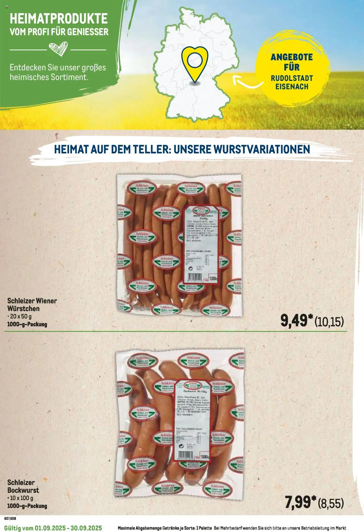 Metro Regionaler Flyer - gültig ab dem 01.09.2025 | Seite: 102 | Produkte: Bockwurst, Wiener wurstchen