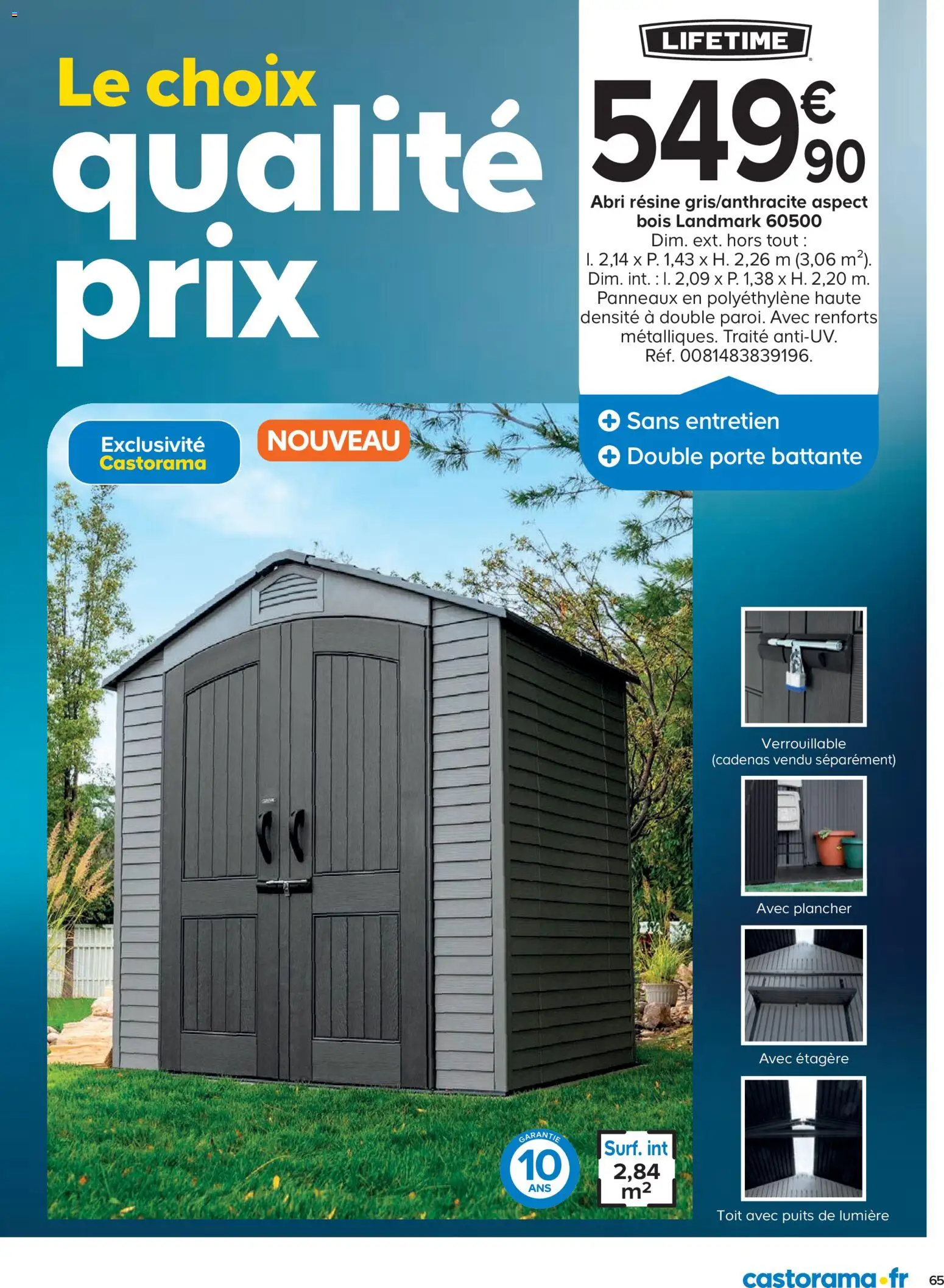 {H1} | Page: 65 | Produits: Porte, Étagère