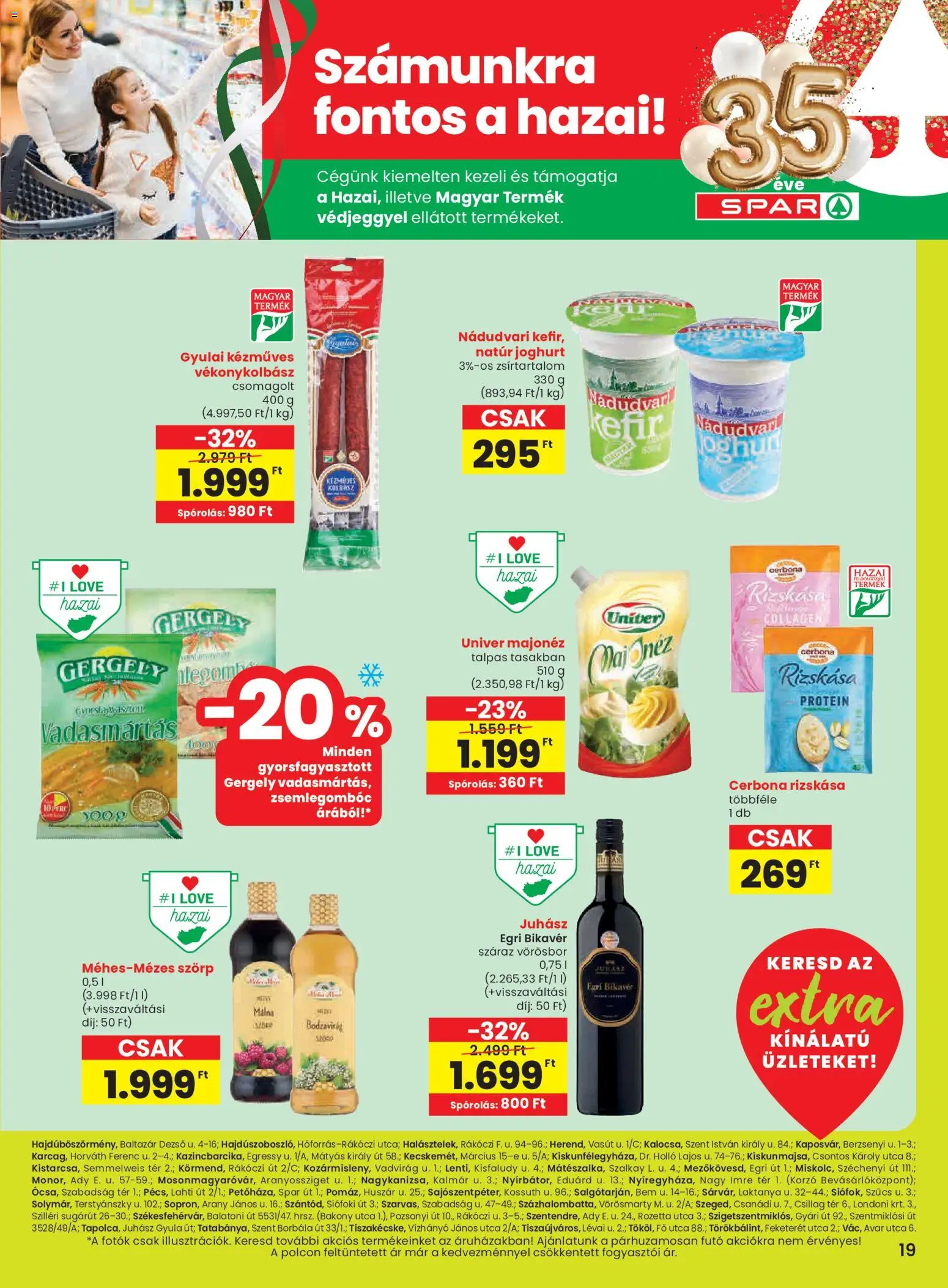 Spar akciós ujság - amely érvényes a következő dátumtól: 12.03.2026 | Oldal: 4 | Termékek: Szörp, Joghurt, Vörösbor, Majonéz