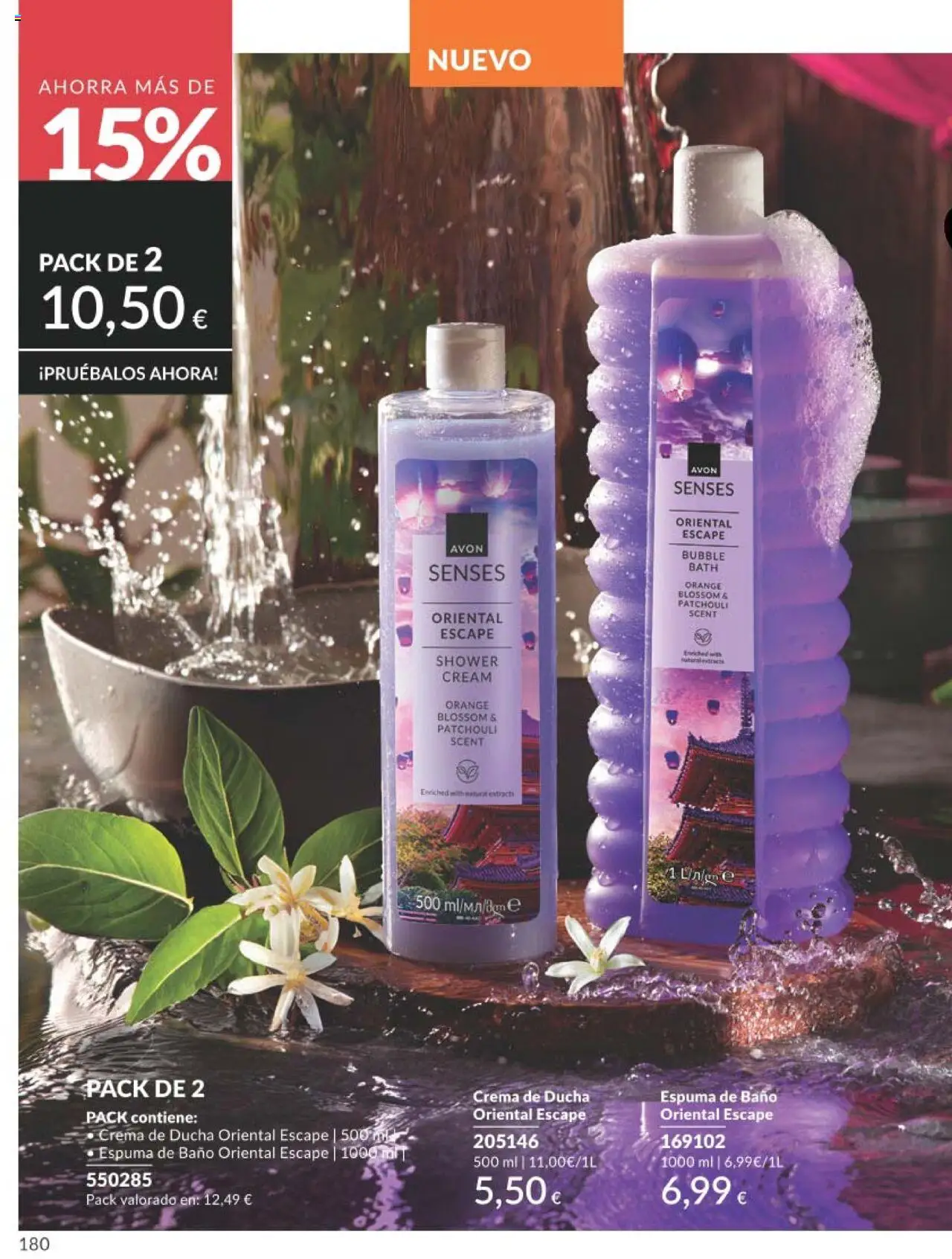 Catálogo AVON campaña 7 │ válido desde el 01.07.2025 | Página: 180 | Productos: Espuma de baño, Crema, Baño, Ducha