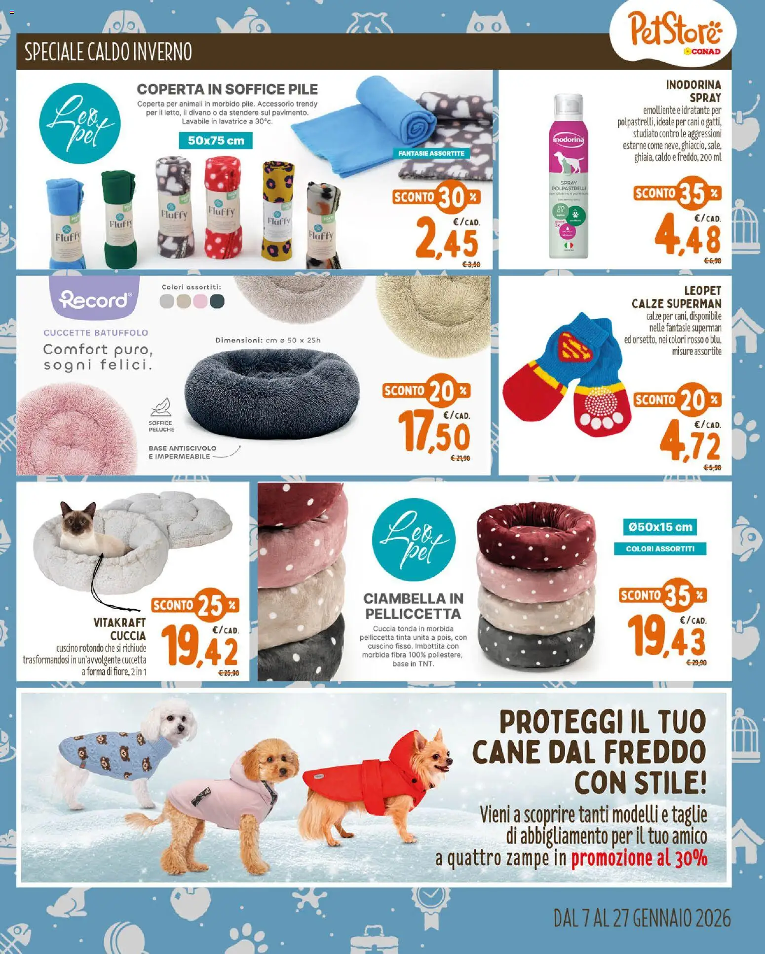 Volantino Conad del 07.01.2026 | Pagina: 7 | Prodotti: Pile, Peluche, Lavatrice, Divano