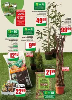 Pogląd oferty "Ziemia kwiatowa uniwersalna, 50 l / 1 opak. Ziemia kwiatowa uniwersalna. Cena przed obniżką: 13.99 zł. Najniższa cena z 30 dni przed obniżką: 12.49 zł" - ważna od 11.03.2026 | Strona: 49 | Produkty: Ziemia uniwersalna, Nasiona, Doniczka, Cebule