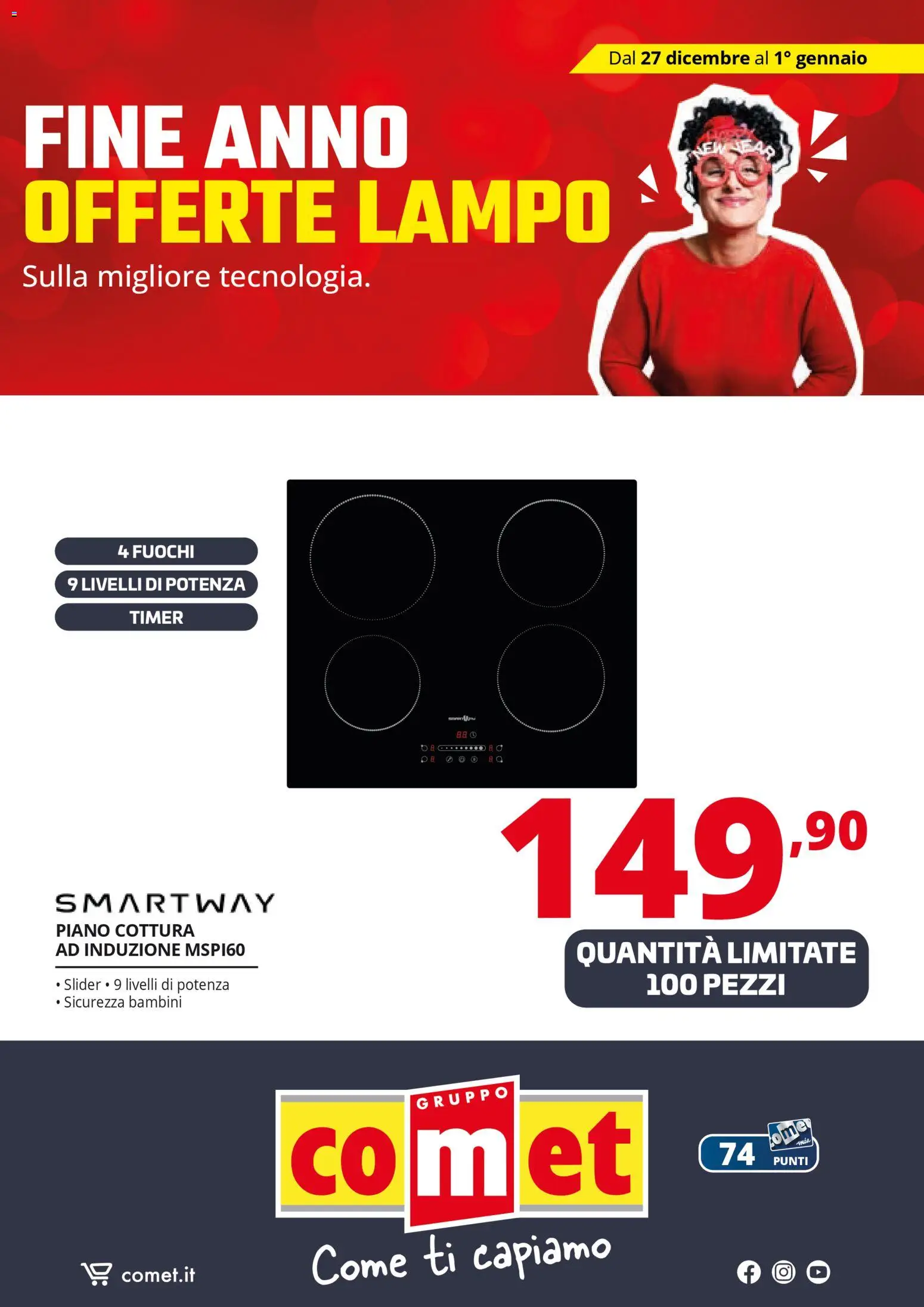 Volantino Comet del 27.12.2025 | Pagina: 68 | Prodotti: Piano cottura