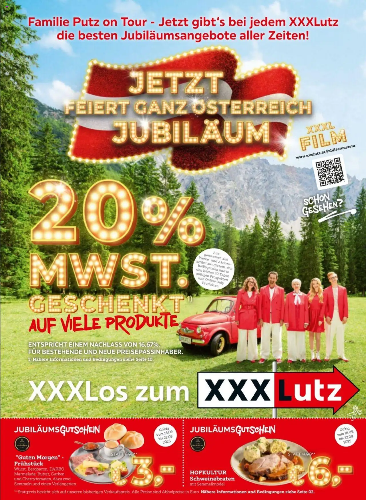 XXXLutz Jetzt Feiert Ganz Österreich Jubiläum gültig ab 16.09.2025 | Seite: 1 | Produkte: Gurken