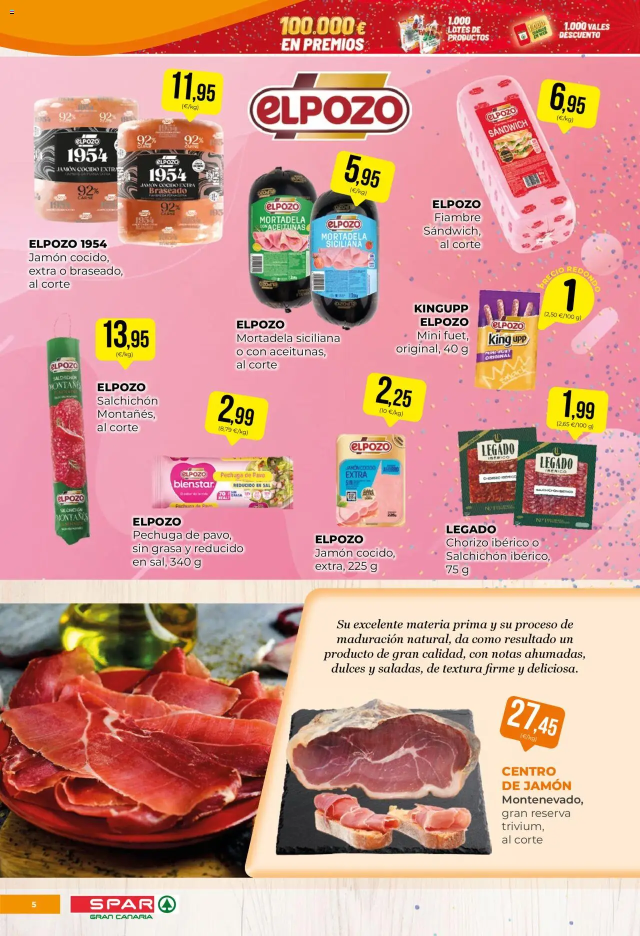 Spar folleto │ válido desde el 03.10.2025 | Página: 5 | Productos: Jamón, Jamón cocido, Mortadela