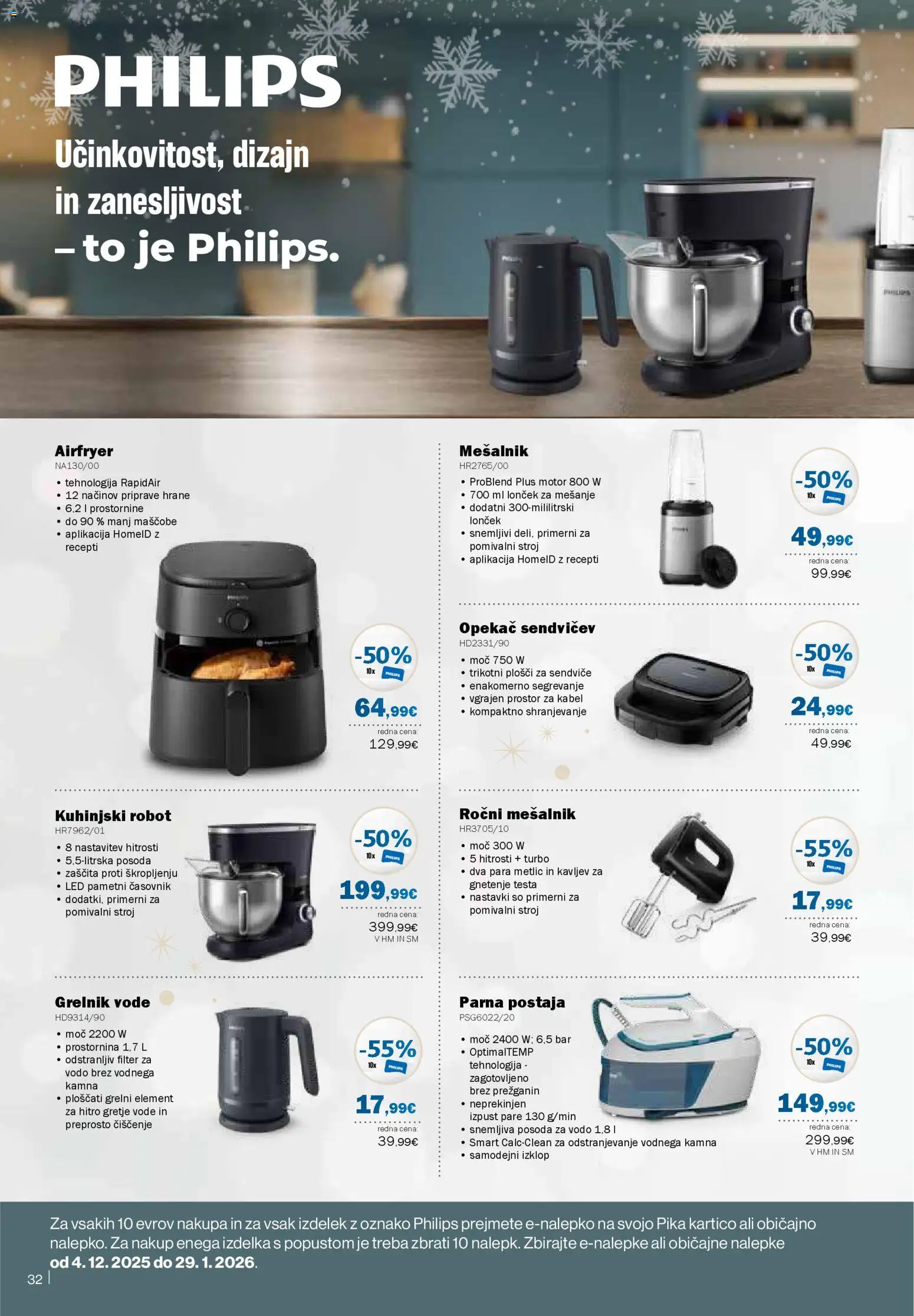 Novi Mercator katalog ponudbe – veljaven od 22.01.2026 | Stran: 32 | Izdelki: Mesalnik, Kabel, Pomivalni stroj, Robot