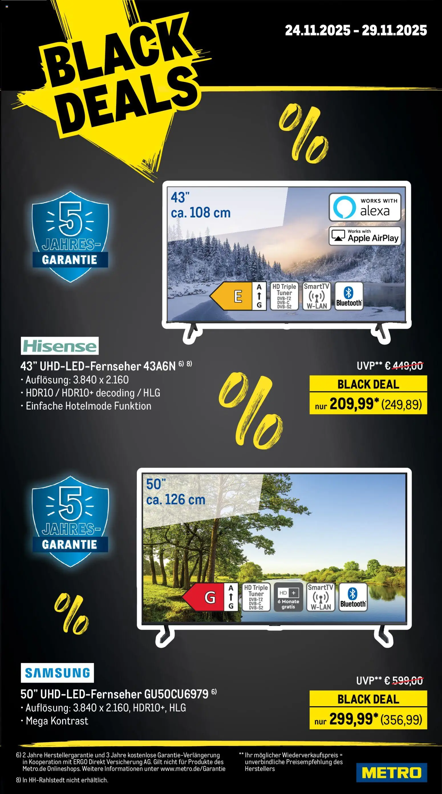 Metro - Black Friday – gültig ab 24.11.2025 | Seite: 24 | Produkte: Hisense, Samsung, Apple
