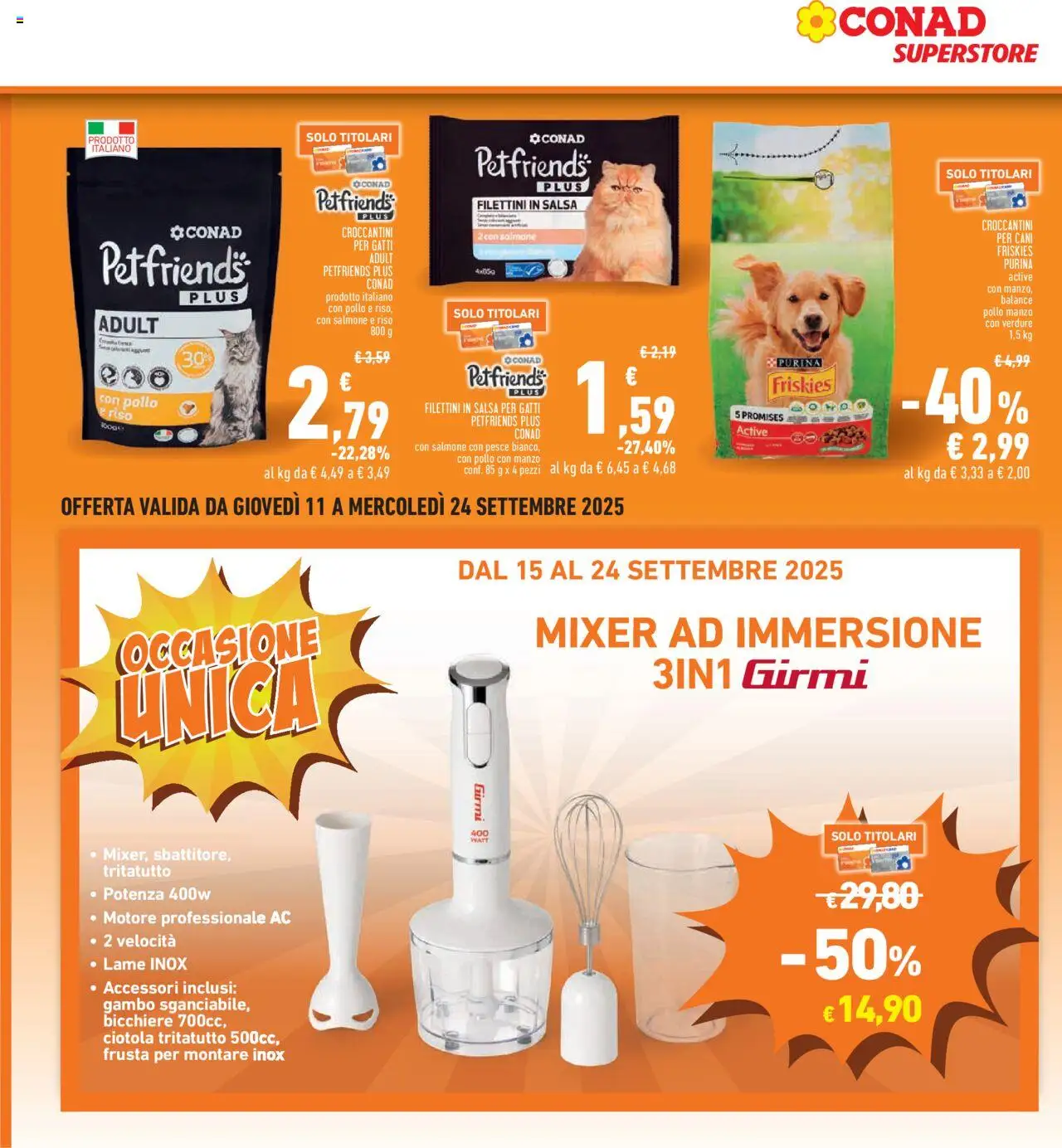Volantino Conad del 11.09.2025 | Pagina: 30 | Prodotti: Salmone, Riso, Manzo, Ciotola