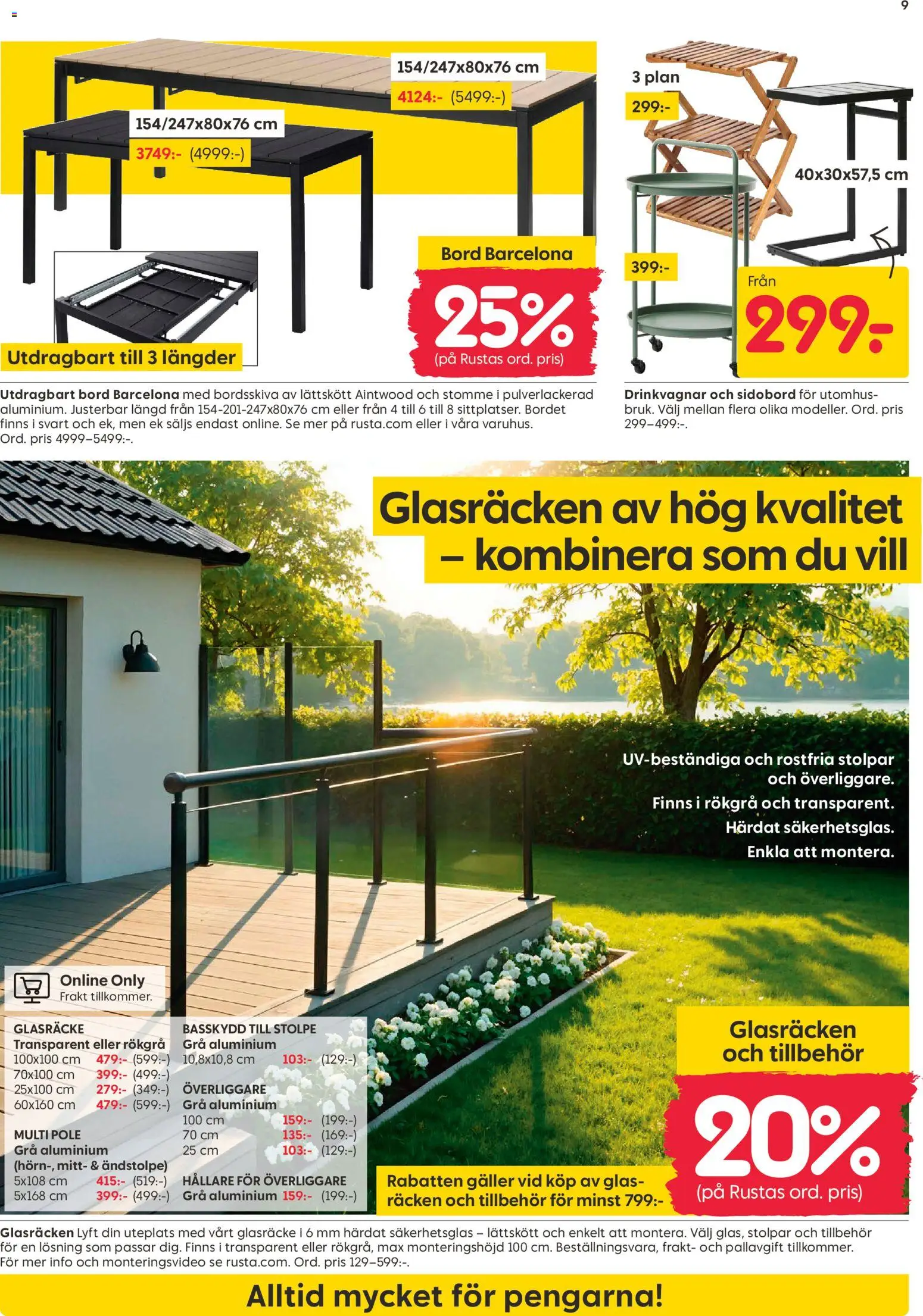 Rusta reklamblad aktuell från 07.04.2026 | Sida: 9 | Produkter: Galler, Bord