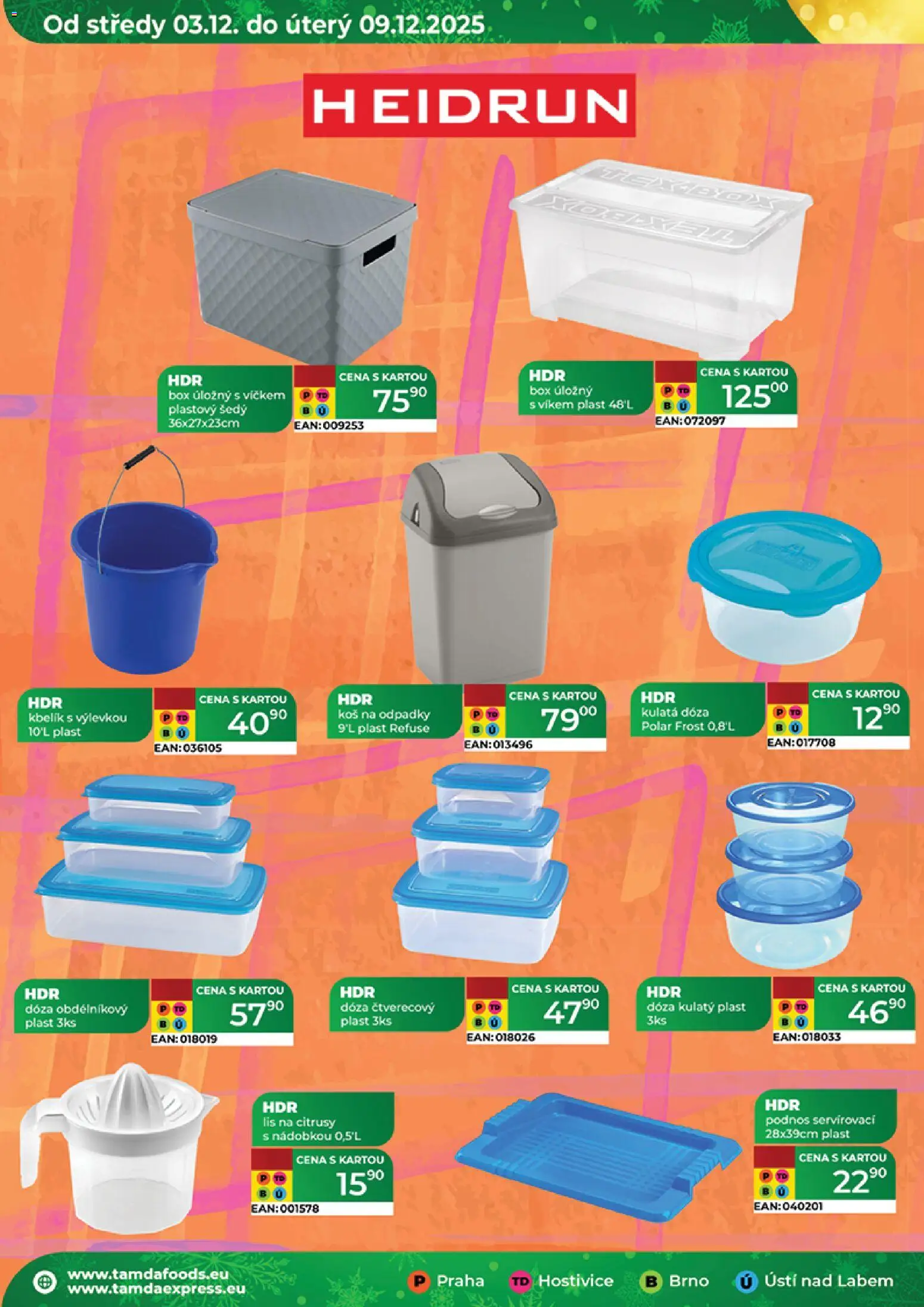Tamda Foods leták od 03.12.2025 | Strana: 44 | Produkty: Podnos, Box, Dóza, Koš