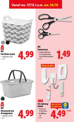 W5 Wasmand met draaggrepen, Wasmand met draaggrepen, inhoud ca. 38 l - Voorbeeld van een folder van Lidl, geldig van 17.12.2025 | Pagina: 47