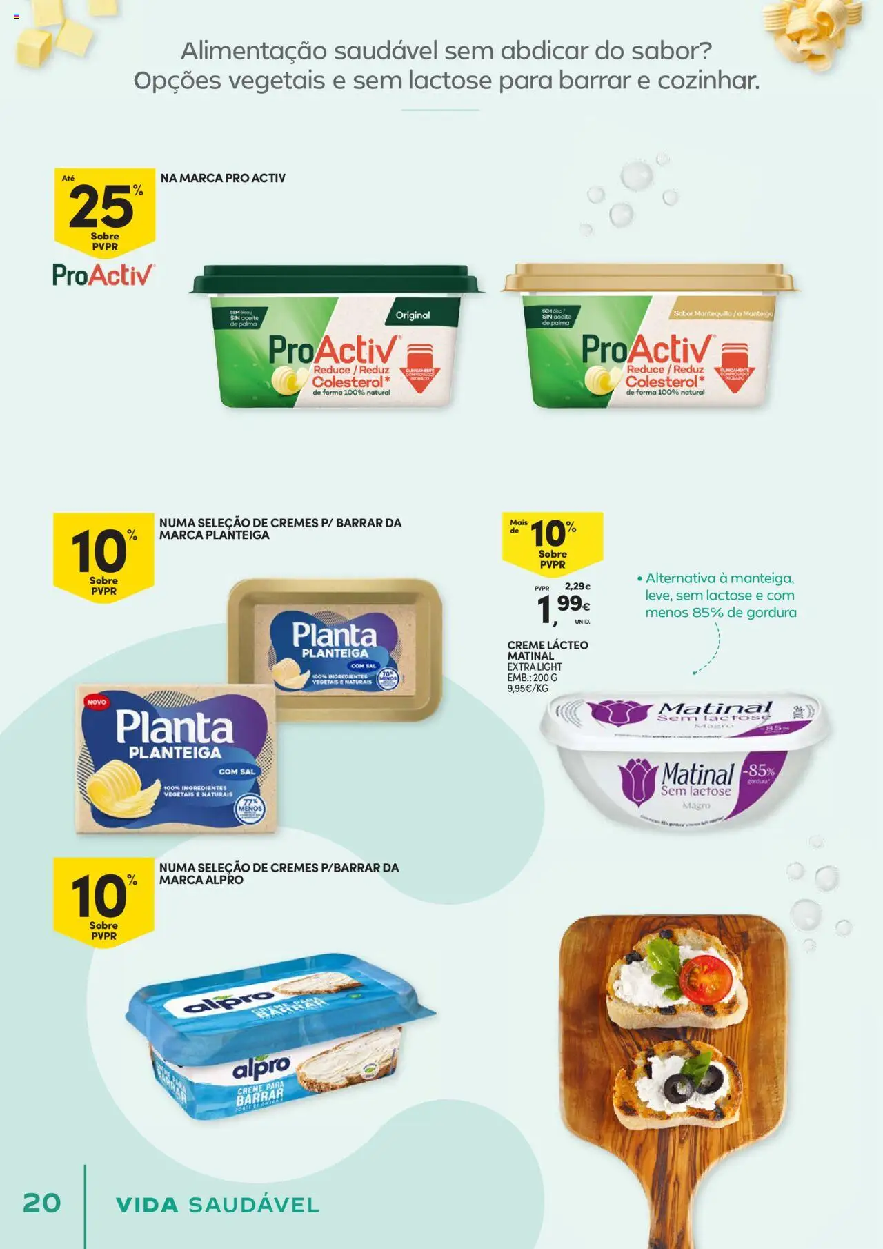 Continente - Vida Saudável: É de quem quer comer bem sem ginástica na carteira │ válido de 21.10.2025 | Página: 20 | Produtos: Sal, Manteiga, Creme
