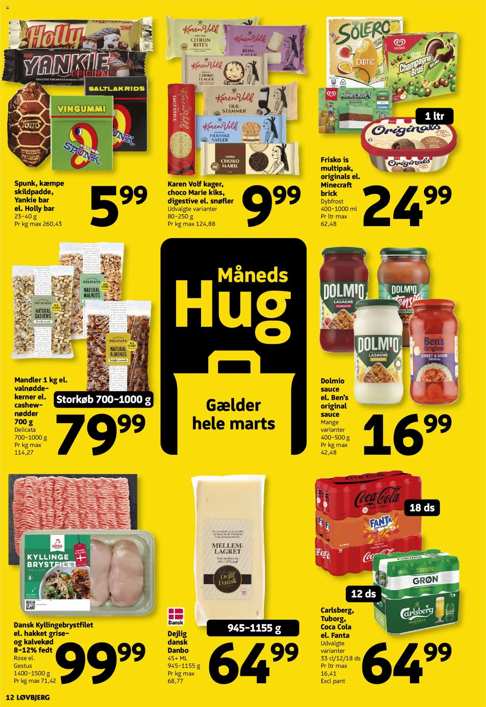 Løvbjerg tilbudsavis – gyldig fra 13.03.2026 | Side: 12 | Produkter: Ost, Coca Cola, Vingummi, Rom