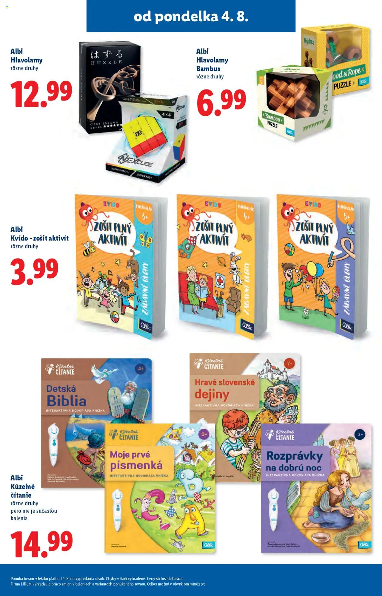 Lidl leták │ platný od 04.08.2025 | Strana: 56 | Produkty: Zošit, Pero, Puzzle