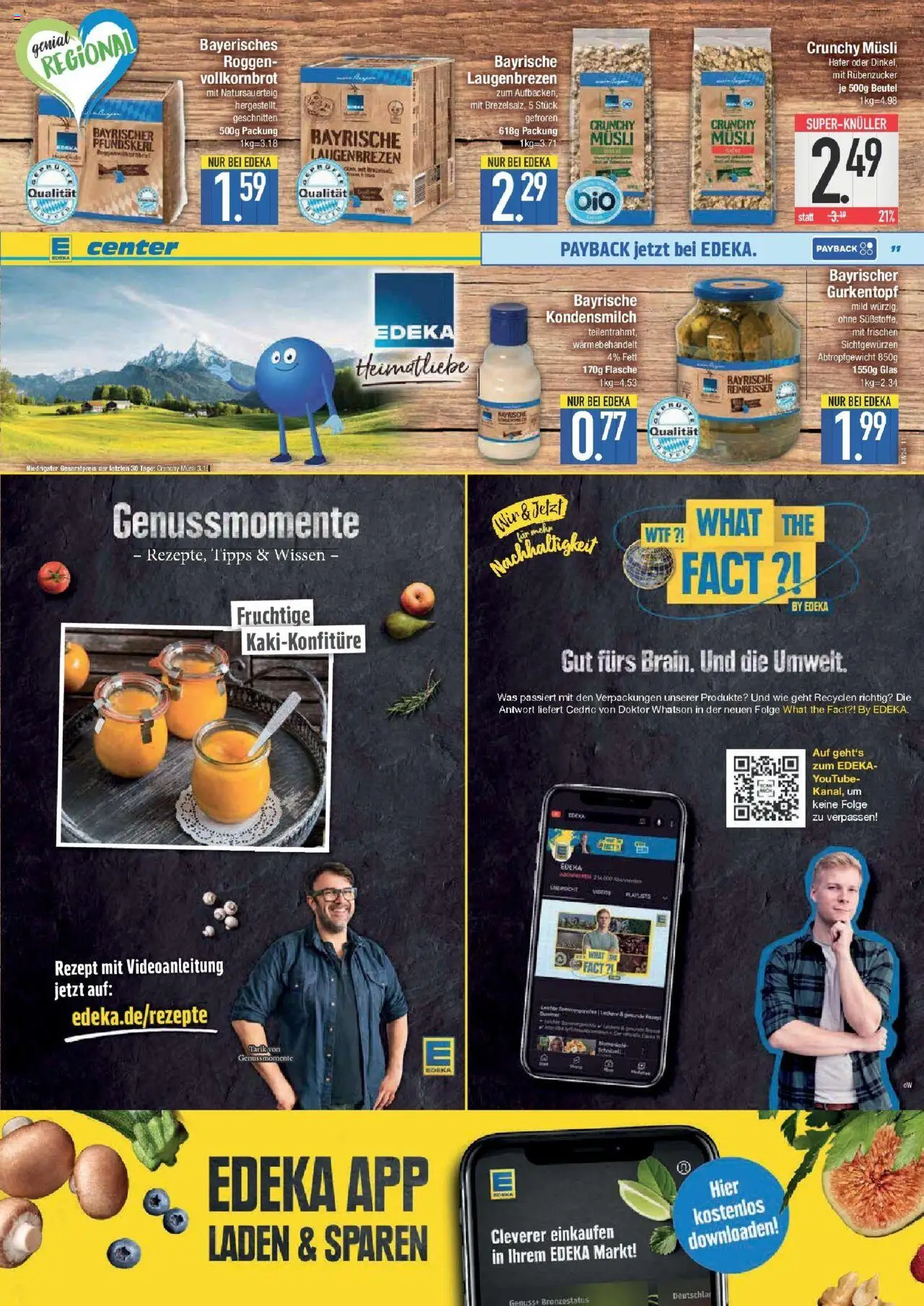 Edeka prospekt Hunderdorf	 - gültig ab dem 08.06.2025 | Seite: 11 | Produkte: Musli, Vollkornbrot
