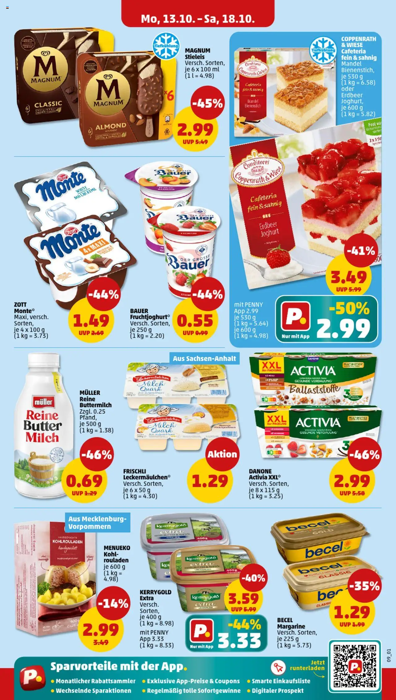 Penny Prospekt 	 – gültig ab 13.10.2025 | Seite: 13 | Produkte: Buttermilch, Joghurt, Rapsöl, Fruchtjoghurt