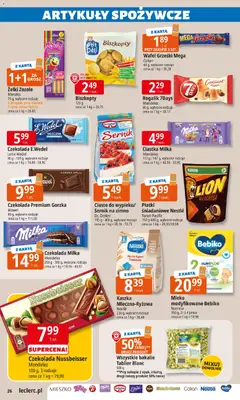 Pogląd oferty "E.Leclerc Gazetka" - ważna od 27.01.2026 | Strona: 26 | Produkty: Ciasto, Milka, Płatki, Ciastka
