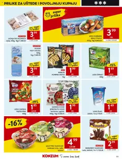 Konzum katalog | vrijedi od 27.08.2025 | Stranica: 11 | Proizvodi: Voće, Oslić, Šlag, Lignja Patagonica