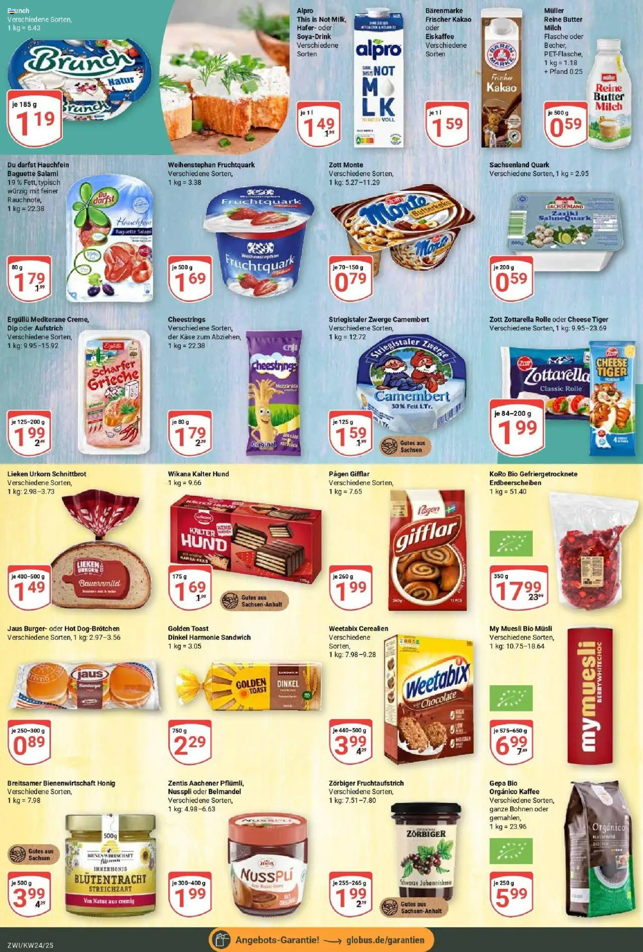Globus prospekt Zwickau	 - gültig ab dem 08.06.2025 | Seite: 12 | Produkte: Musli, Quark, Burger, Baguette