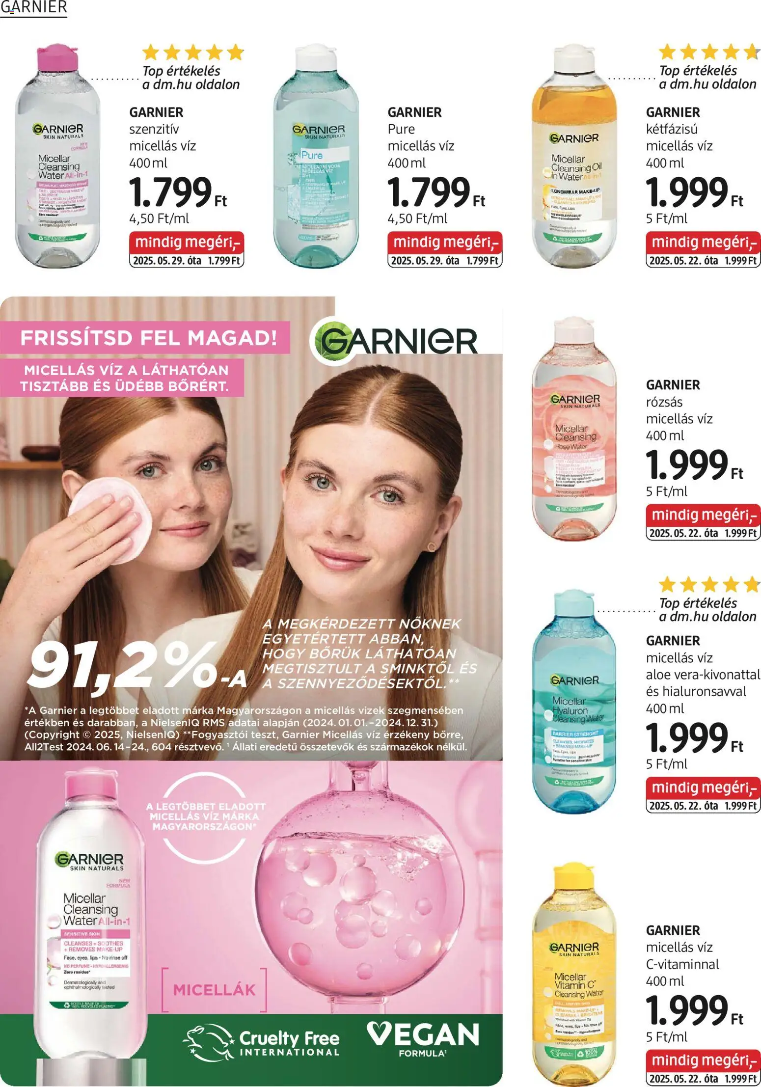 DM Drogerie Markt akciós ujság - amely érvényes a következő dátumtól: 30.10.2025 | Oldal: 8 | Termékek: Micellás víz, Vegán
