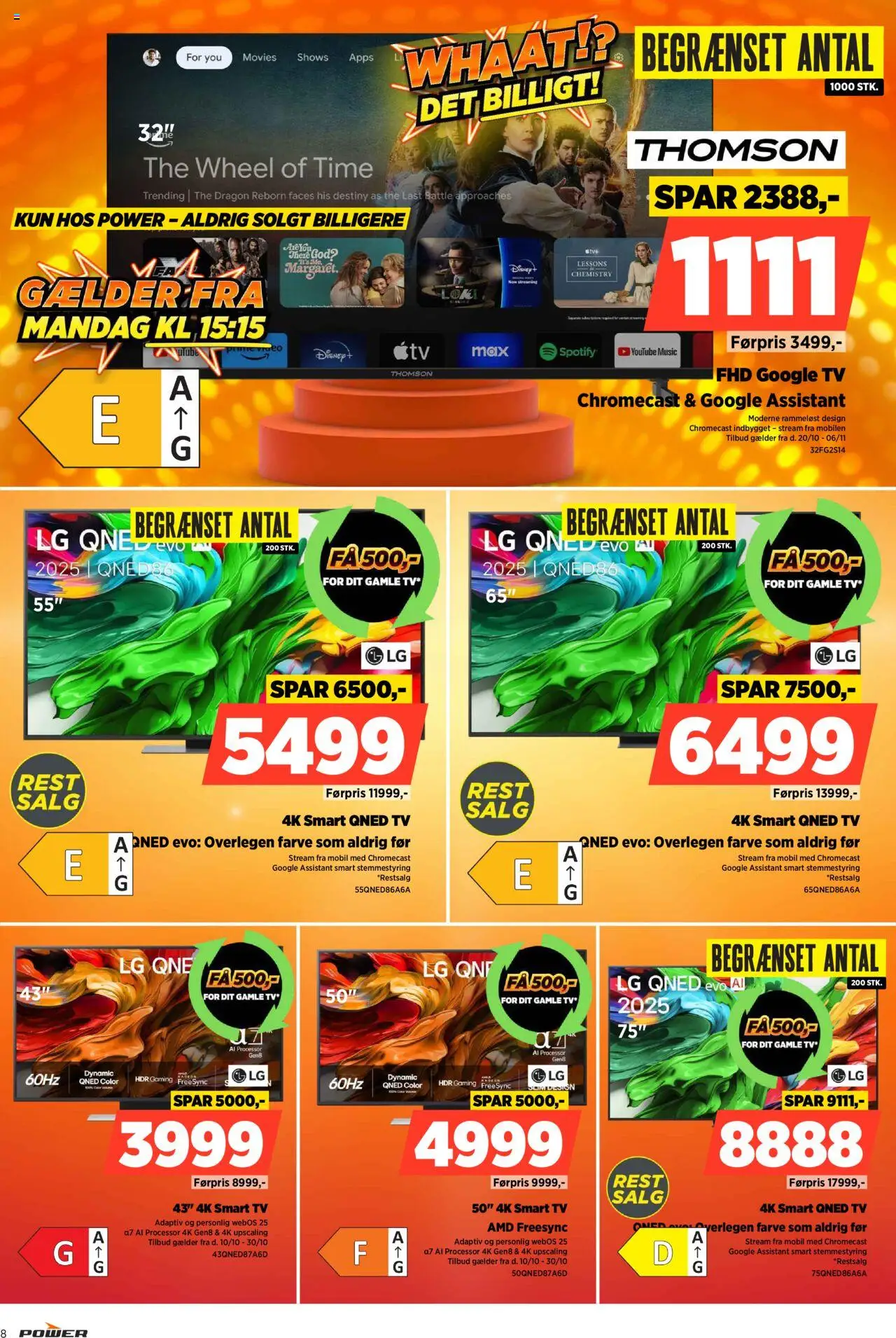Power tilbudsavis – gyldig fra 17.10.2025 | Side: 8 | Produkter: Processor, Smart TV, TV, Søm