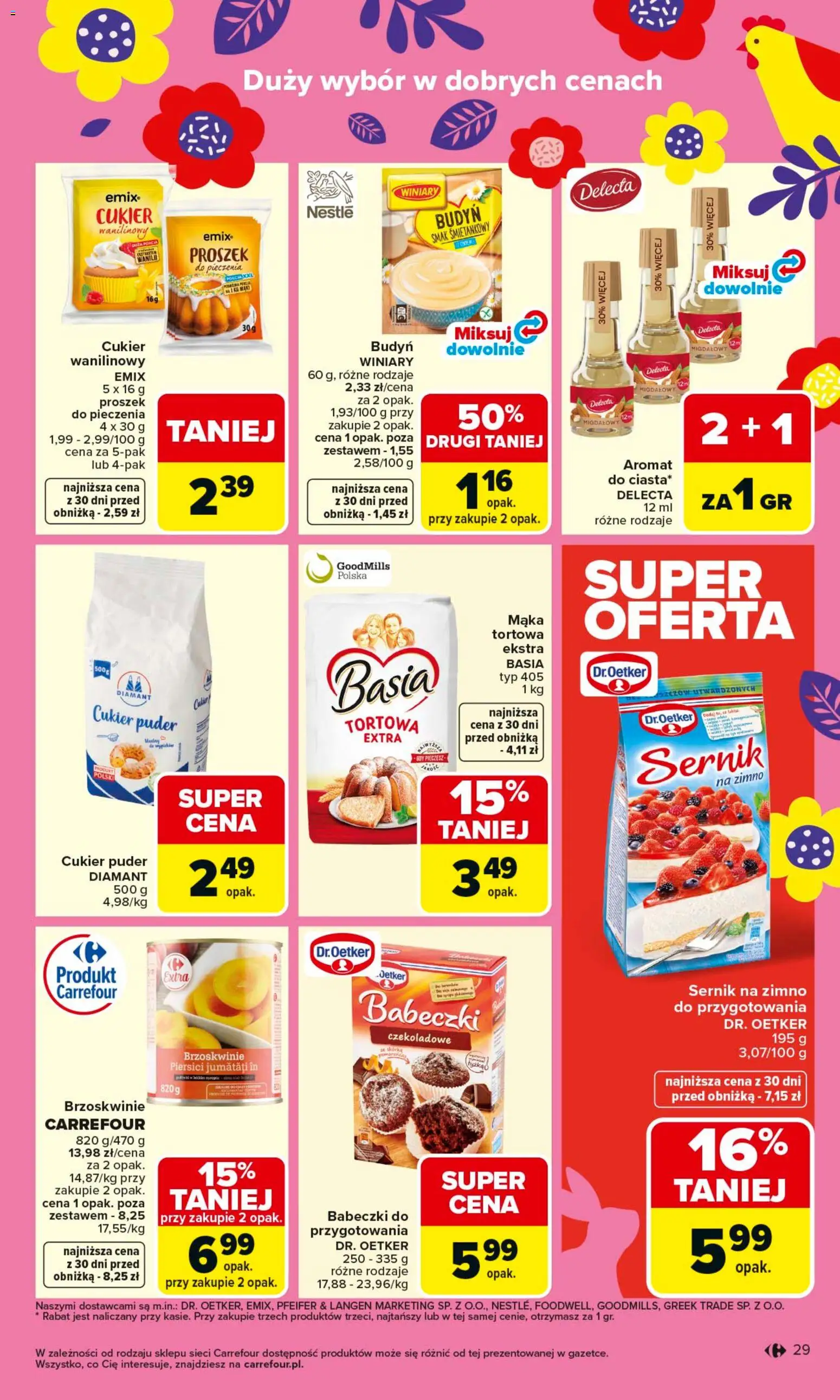 Carrefour gazetka od 16.03.2026 | Strona: 31 | Produkty: Cukier puder, Puder, Brzoskwinie, Cukier