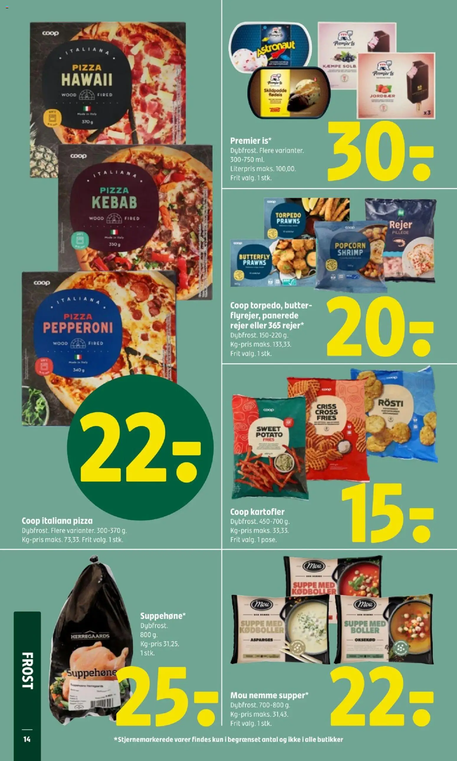 Coop 365 tilbudsavis – gyldig fra 15.01.2026 | Side: 16 | Produkter: Jordbær, Kebab, Popcorn, Rejer
