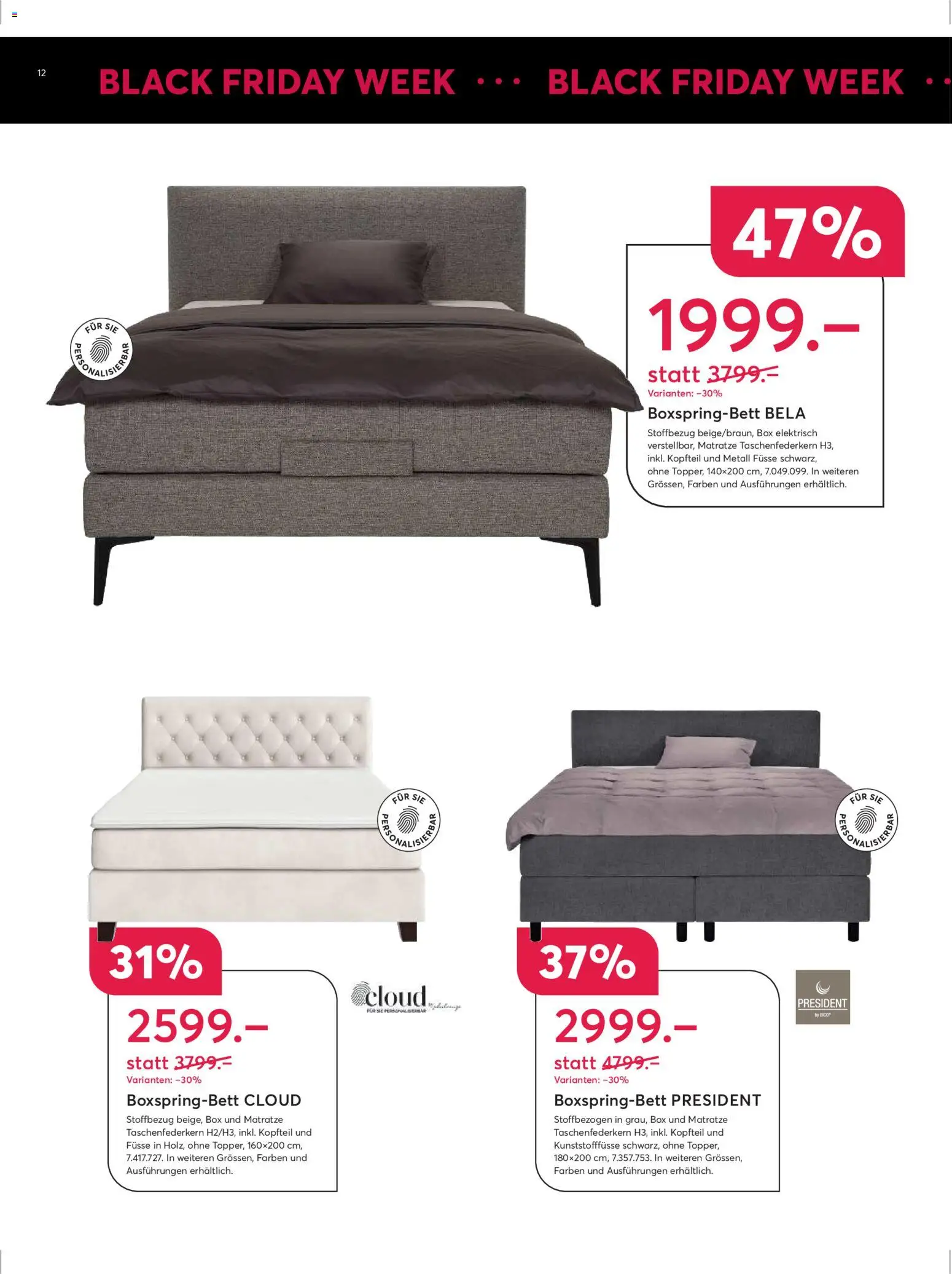 Livique - Black Friday – gültig ab 19.11.2025 | Seite: 12 | Produkte: Matratze, Box, Boxspringbett