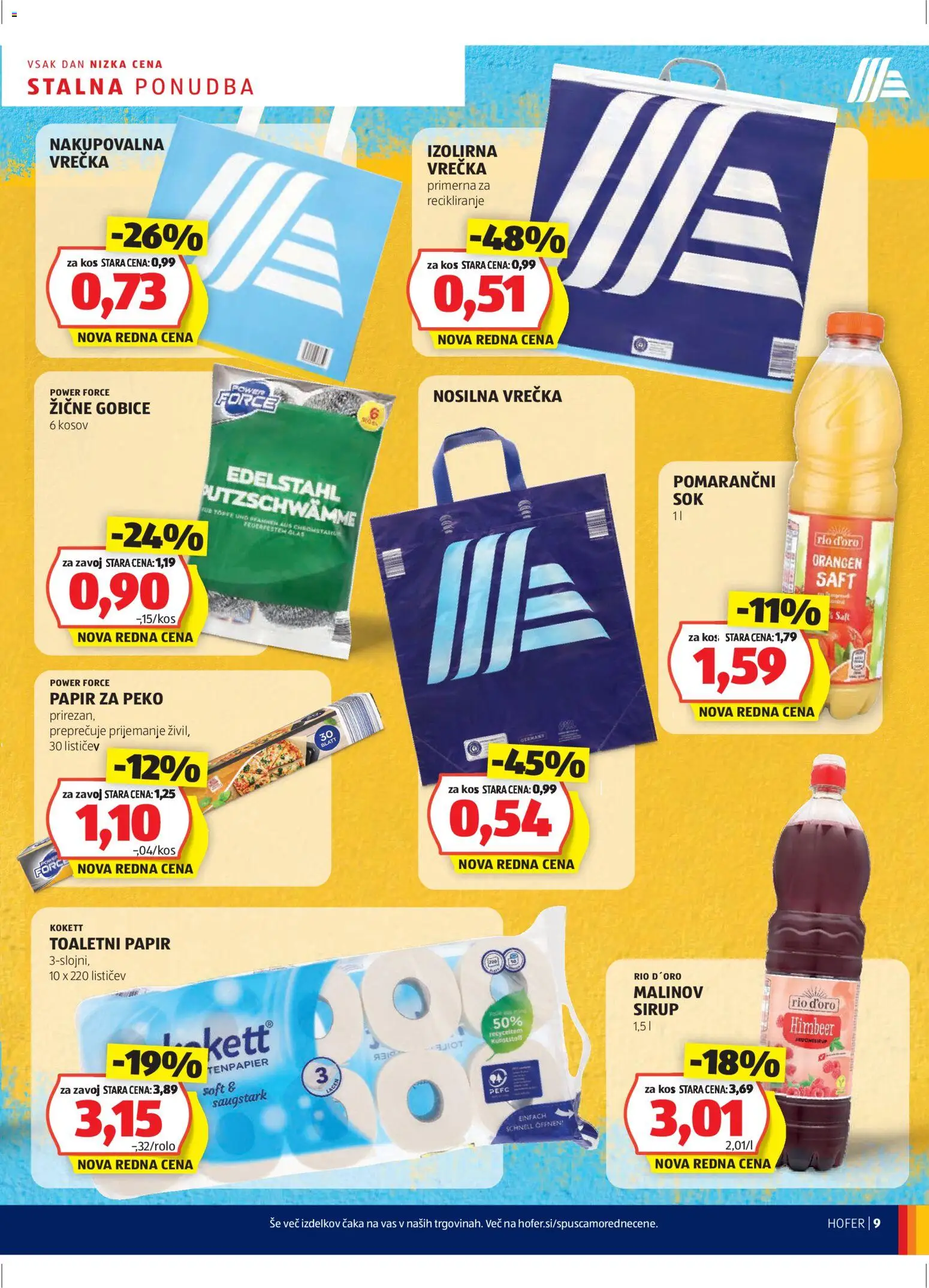 Hofer SI katalog | vrijedi od 13.11.2025 | Stranica: 9 | Proizvodi: Toaletni papir, Sirup
