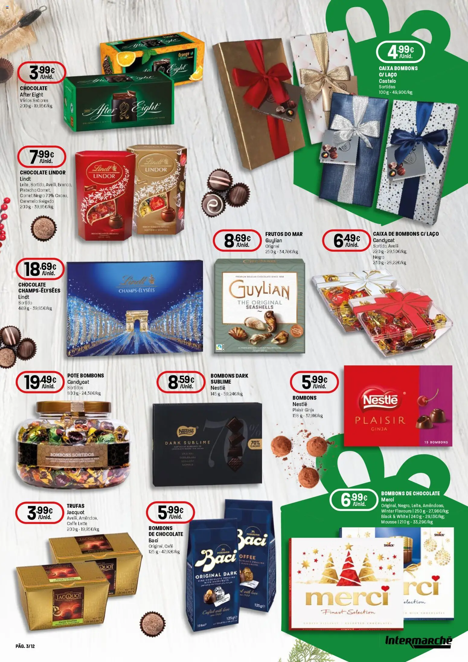 Intermarché -  Presentes de Natal Contact │ válido de 13.11.2025 | Página: 3 | Produtos: Caixa, Nestlé, Chocolate, Frutos do mar